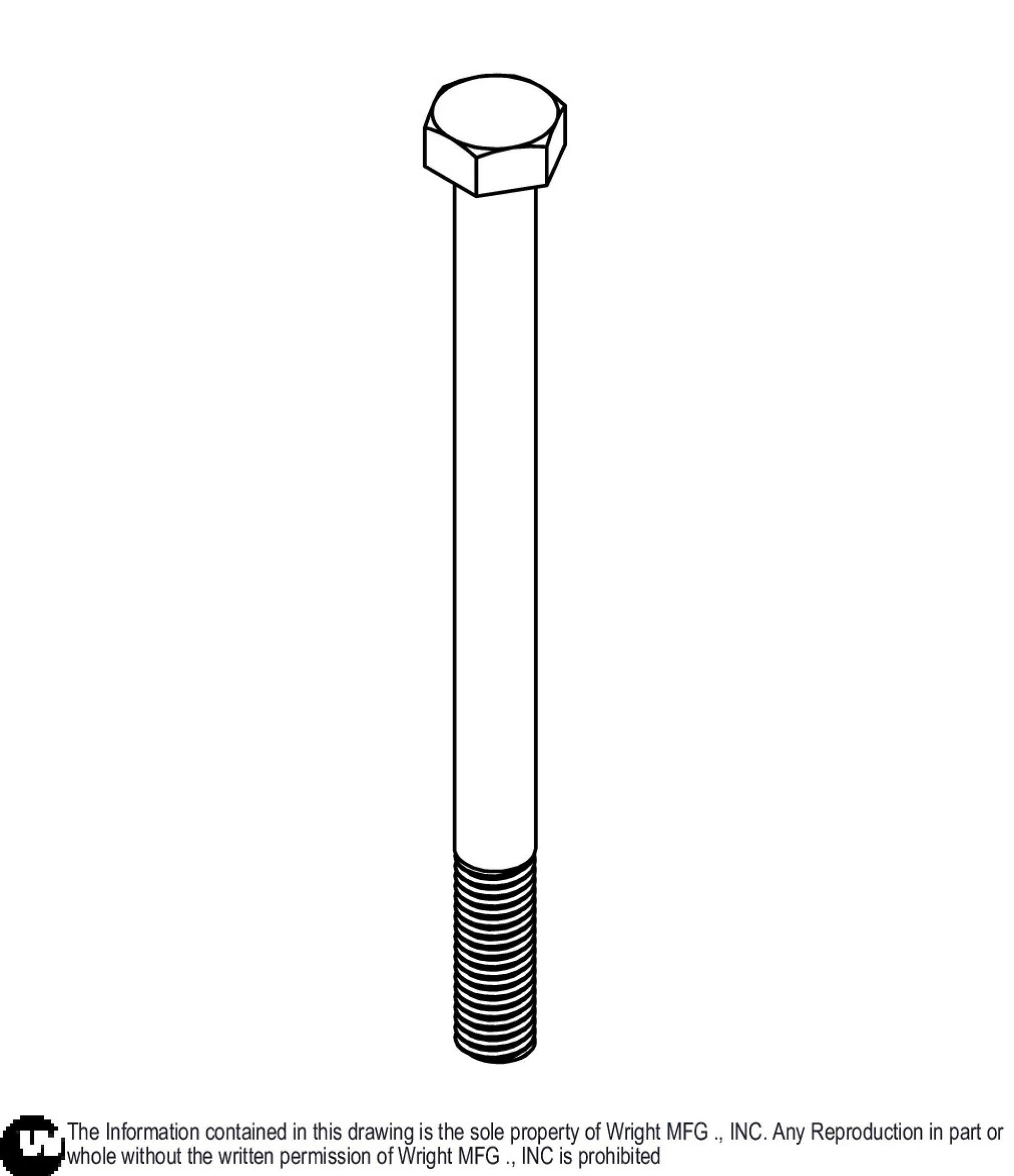 Partial Thread Hex Bolt 5/8-11 x 8 Z5 11990160.