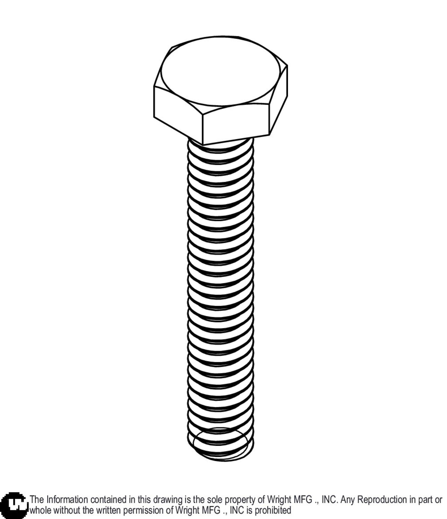 Full Threaded Hex Bolt 1/4-20 x 1 1/2 P8 11990161.