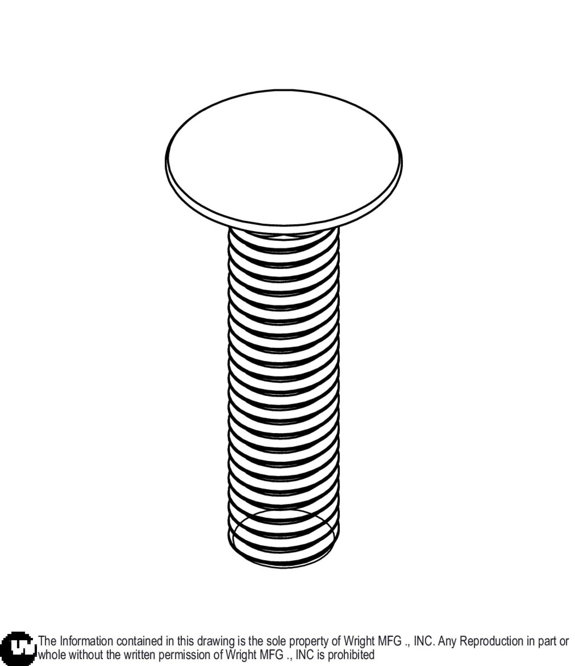 Carriage Bolt 1/2-13 x 2 Z5 11990164.