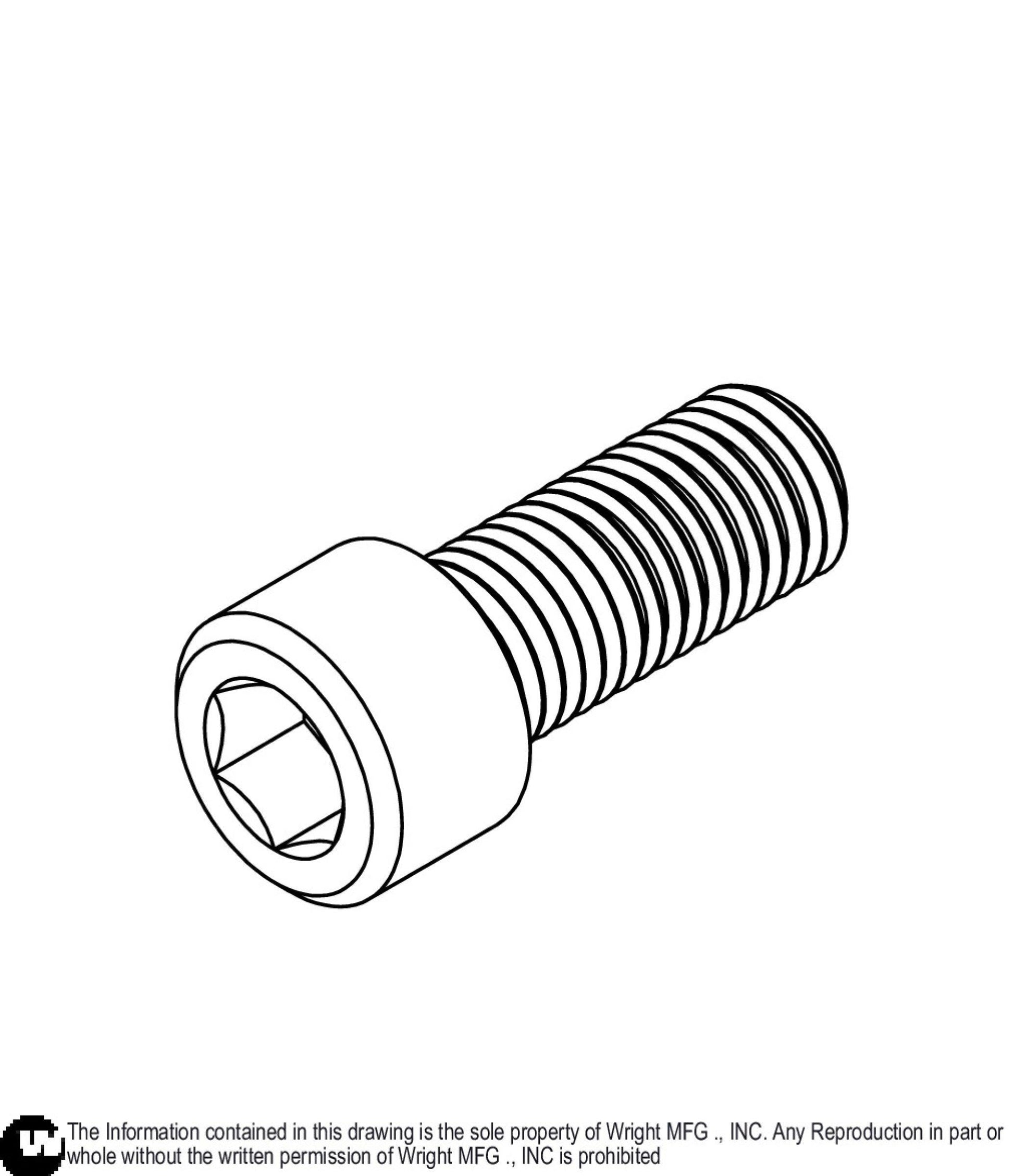 Hex Socket Screw 5/16 x 3/4, Patch 11990179.