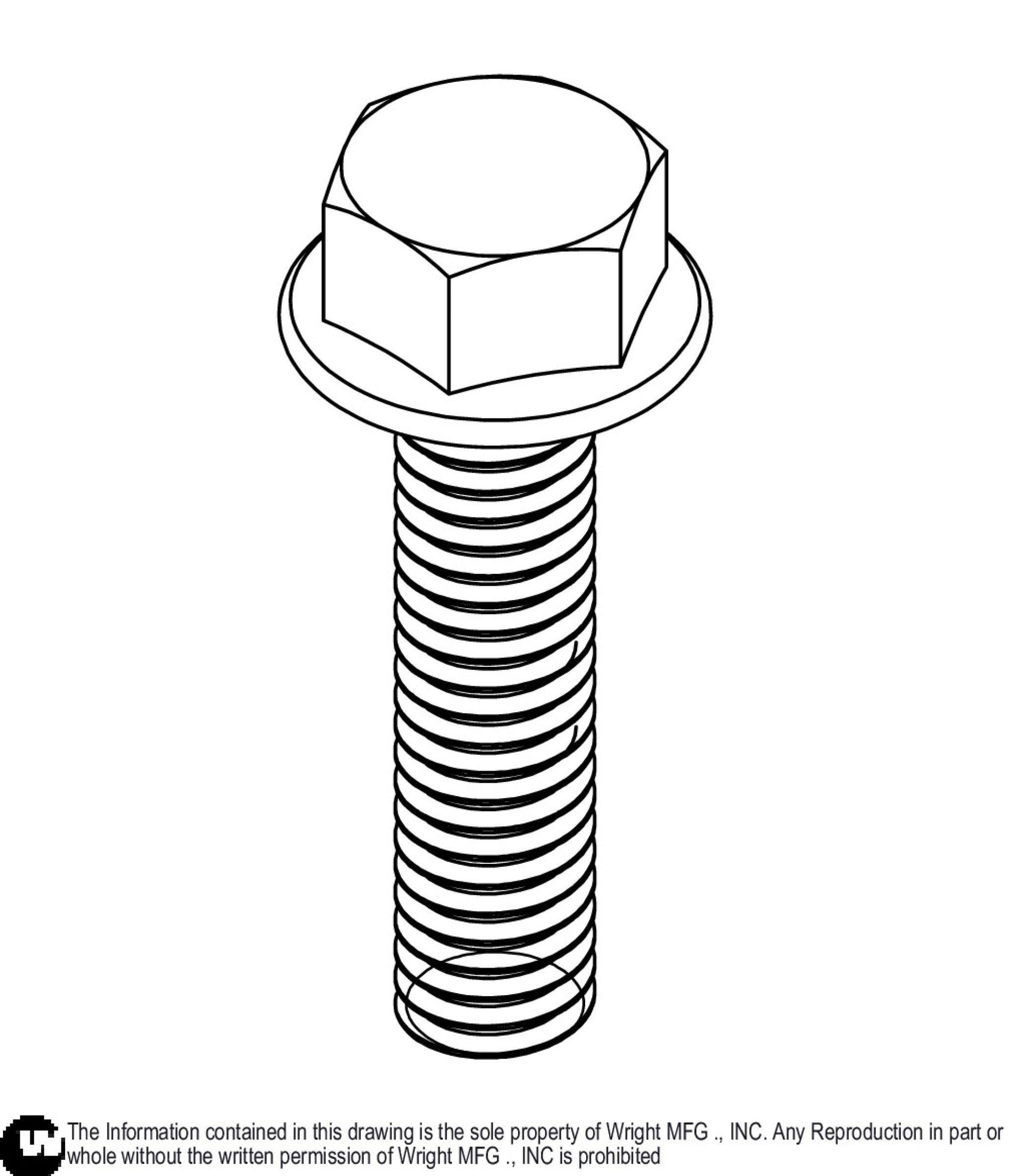 Smooth Flange Bolt 3/8-16 x 1-1/2 Z8 11990181.