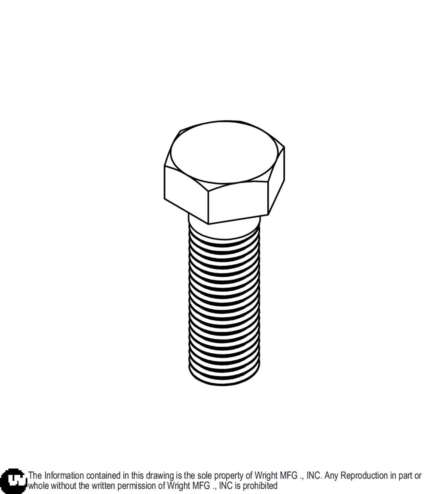 Hex Bolt 1/2-13 x 1.5 11990192.