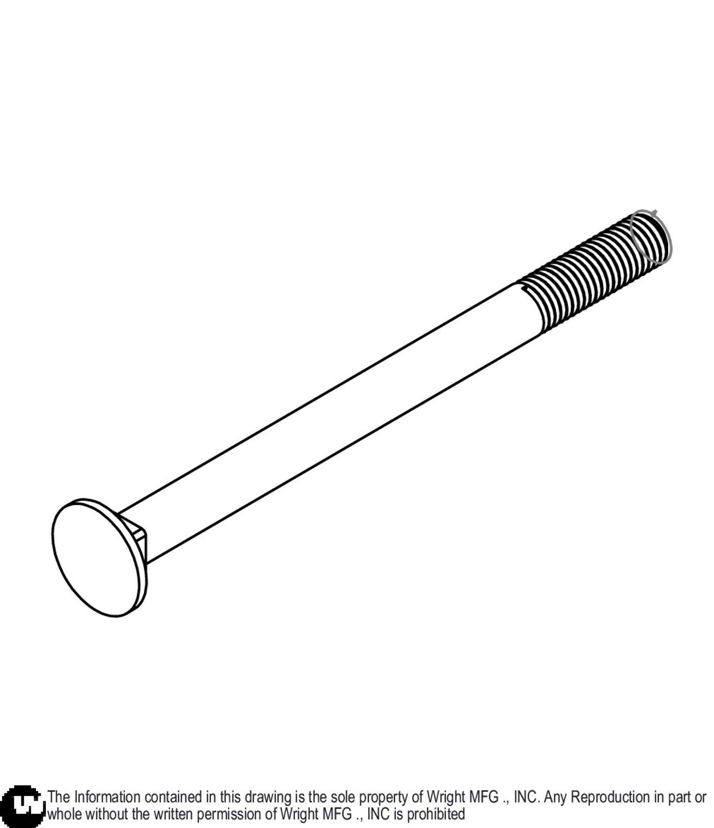 Carriage Bolt 5/8 - 11 x 8.5 Rep 990163 11990197.