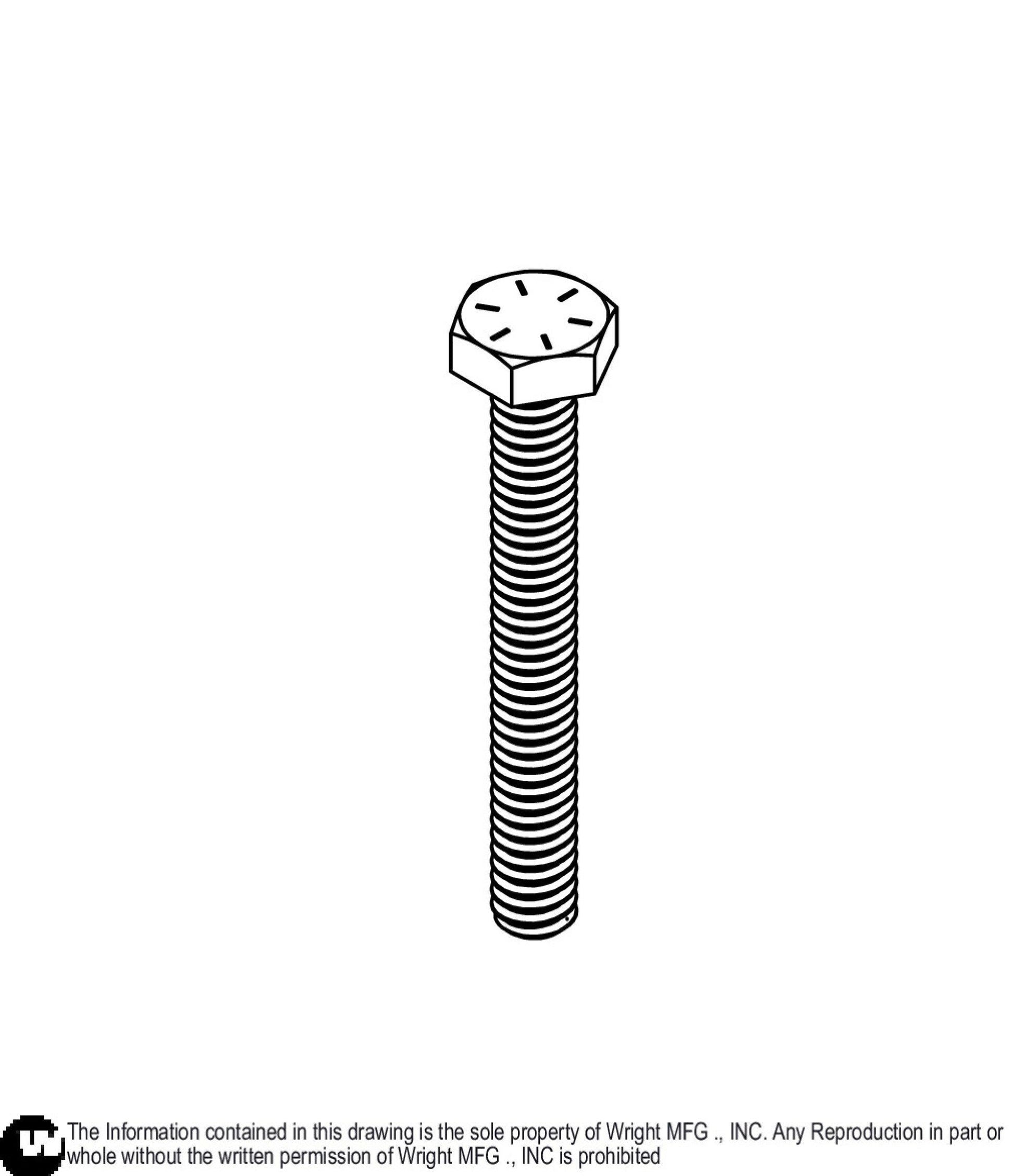 Hex Bolt 1/4-20 x 2 P8 11990202.