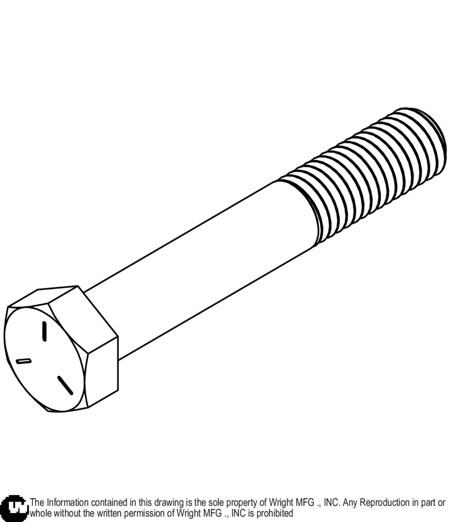 Hex Bolt 1/2 13 x 1/4 Z5 11990208.