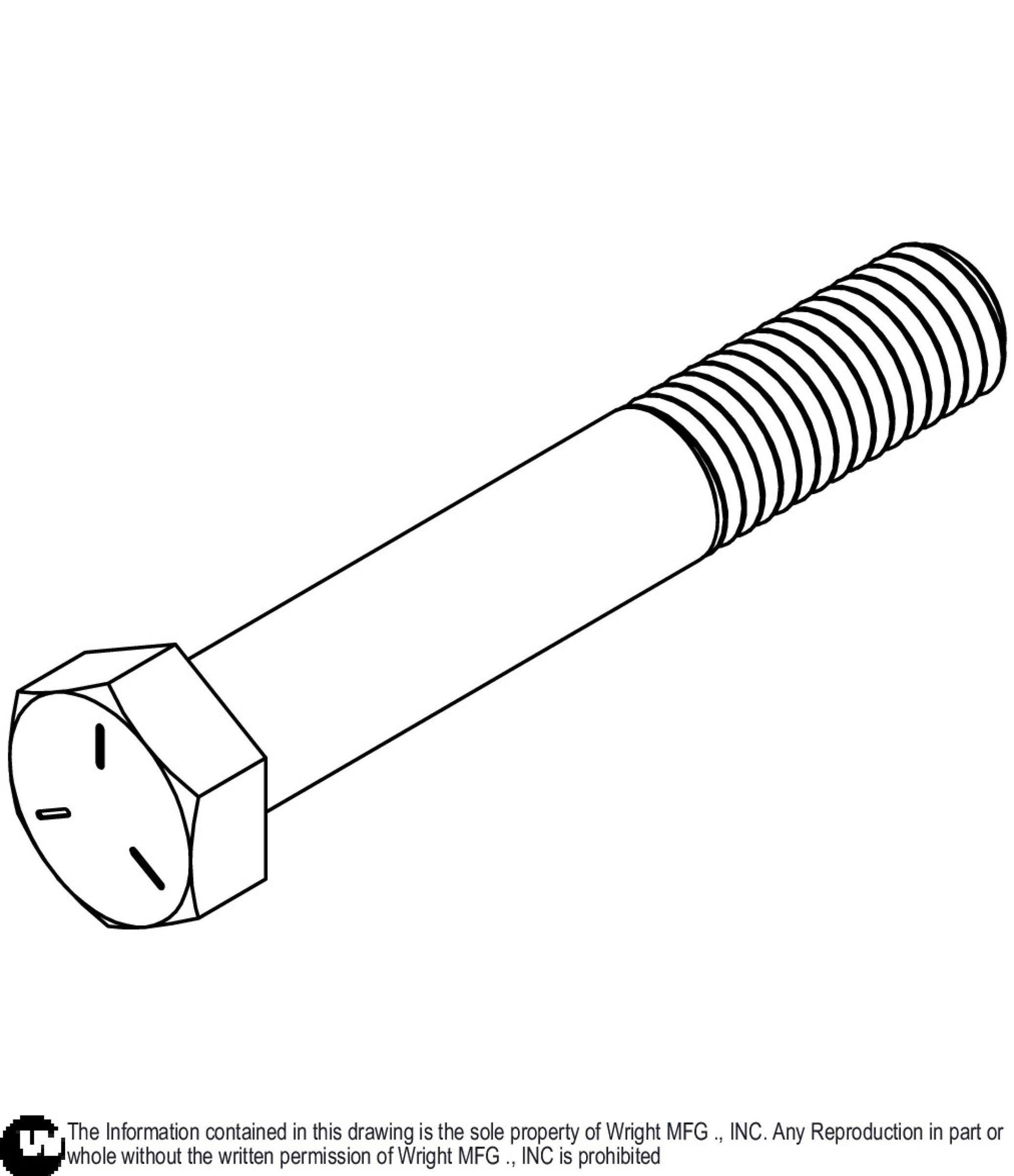Hex Bolt 1/2 13 x 1/4 Z5 11990208.