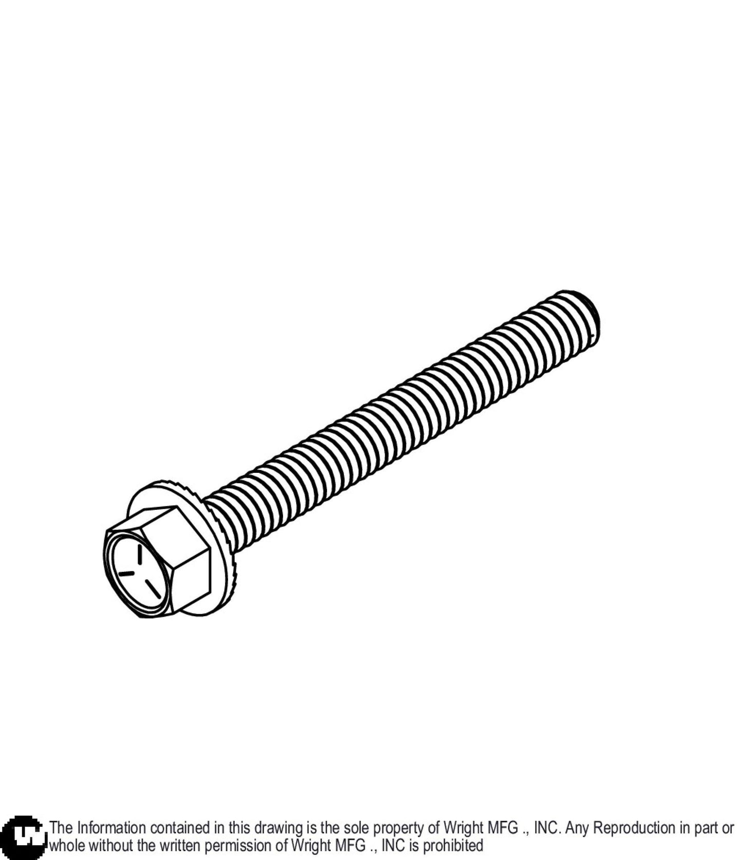 Partial Thread Hex Bolt 1/4-20 x 2 1/4 Z 11990230.