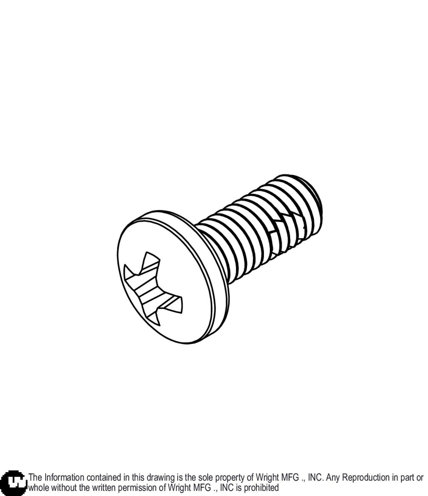 Pan Head Philips Screw M4 x 0.7 10MM 11990239.