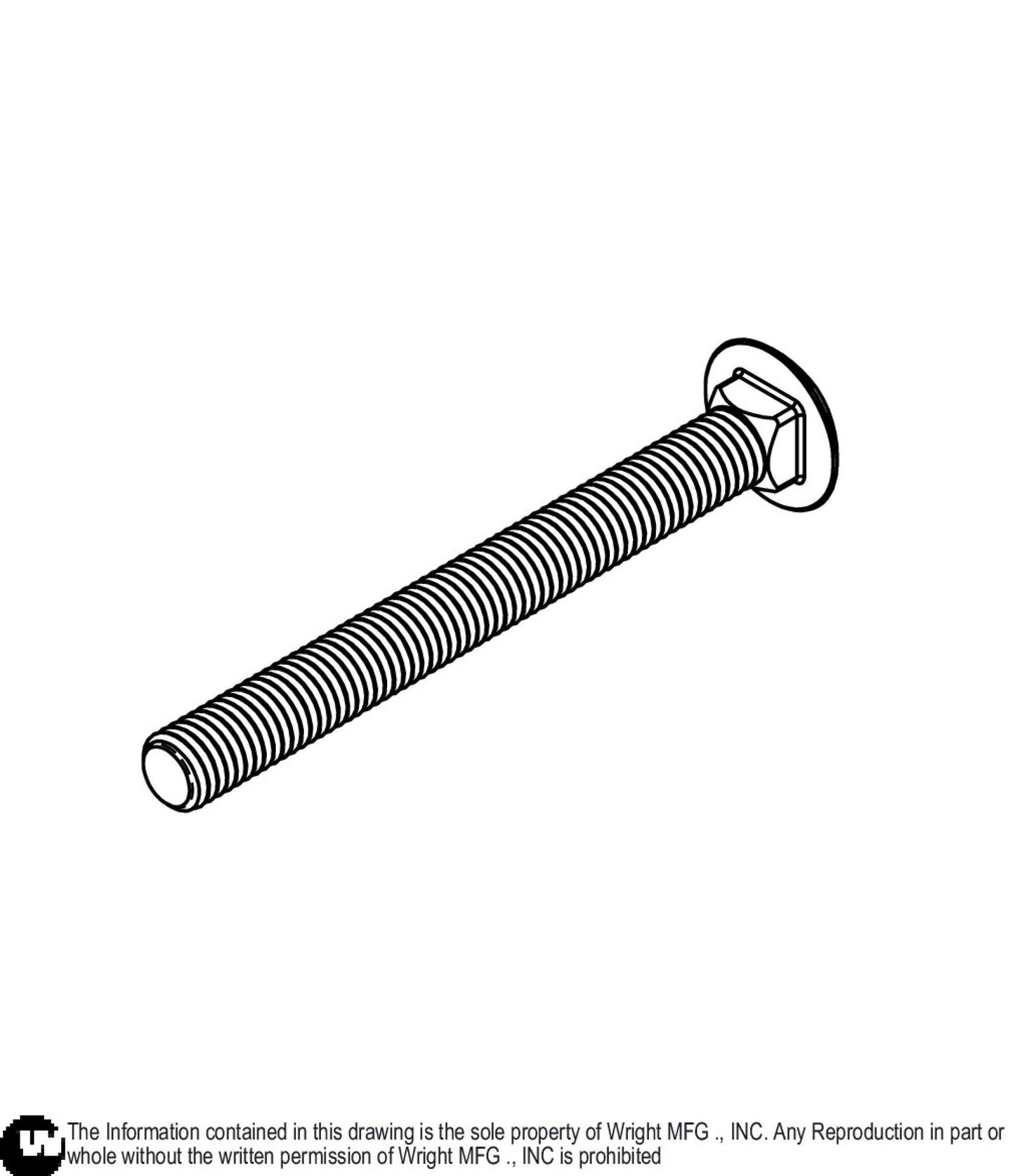 Carriage Bolt 1/2-13 x 5 Z5 11990242.