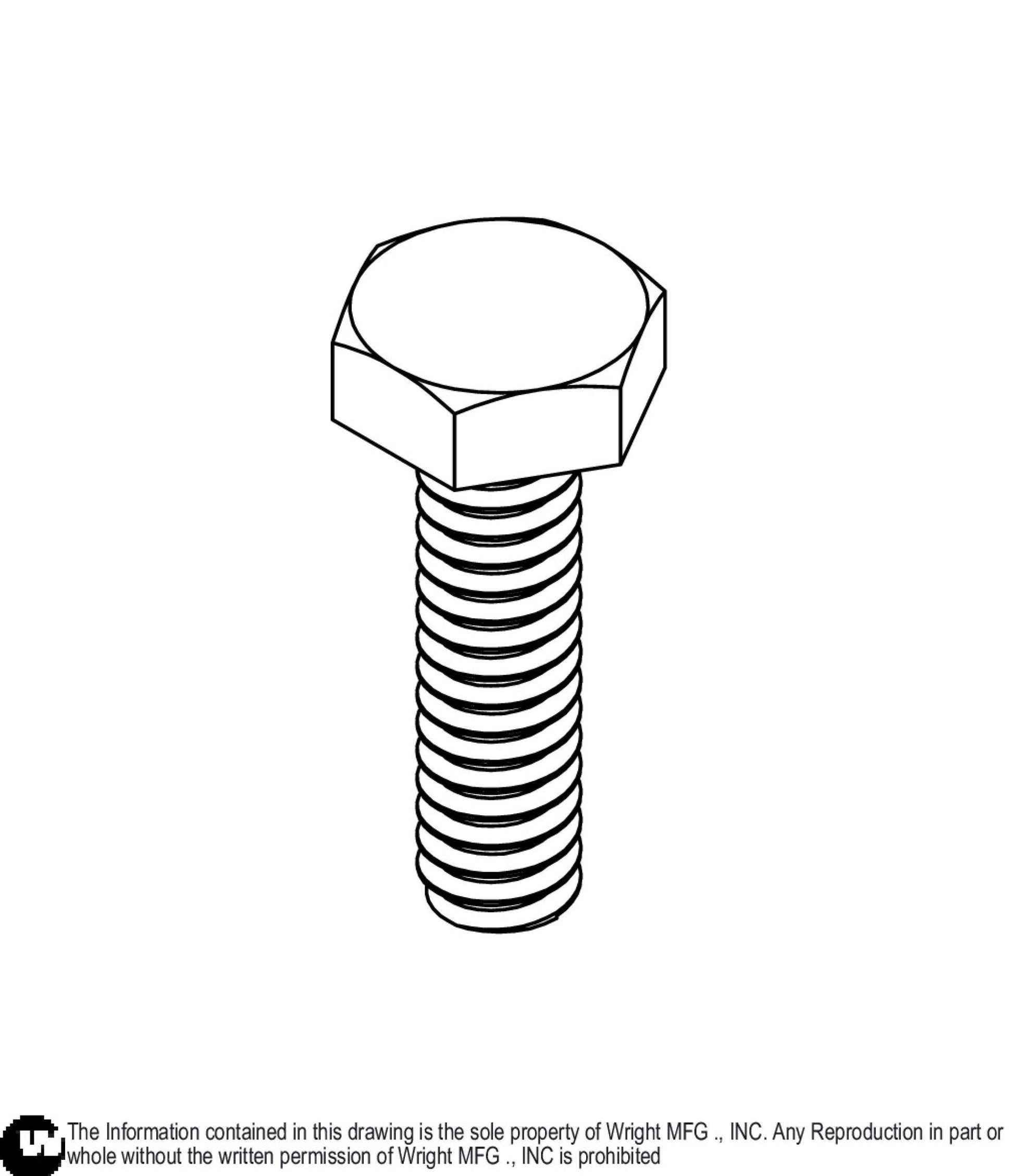 Hex Bolt 1/4-20 x 7/8 Z5 11990250.