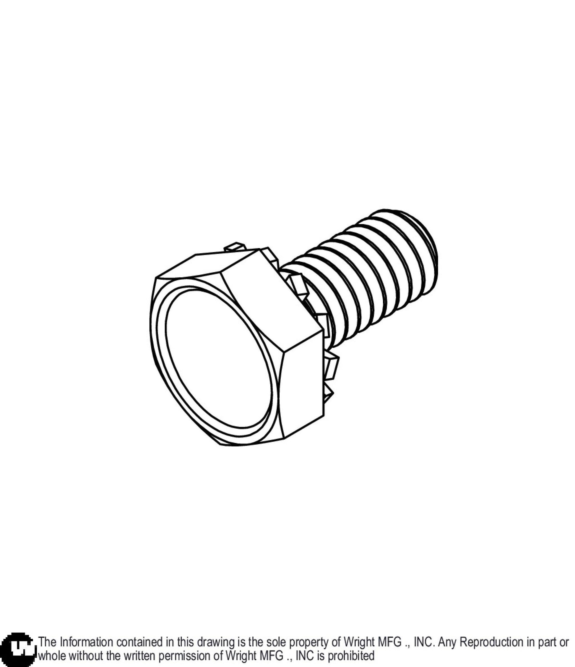 Toothlock Hex Bolt 8-32 x 3/8 Z2 11990256.