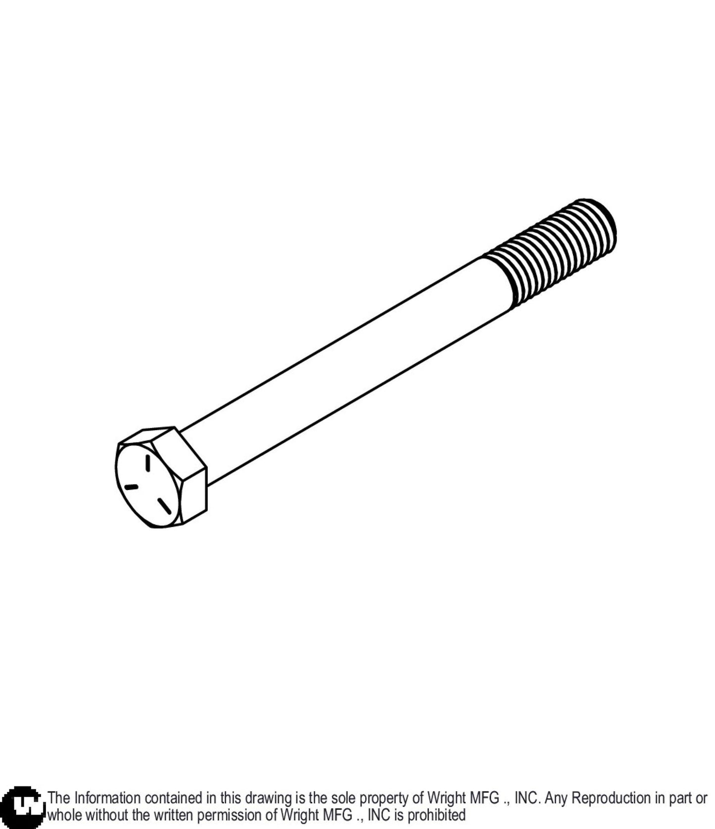 Hex Bolt 1/2-13 x 5 Z5 11990258.