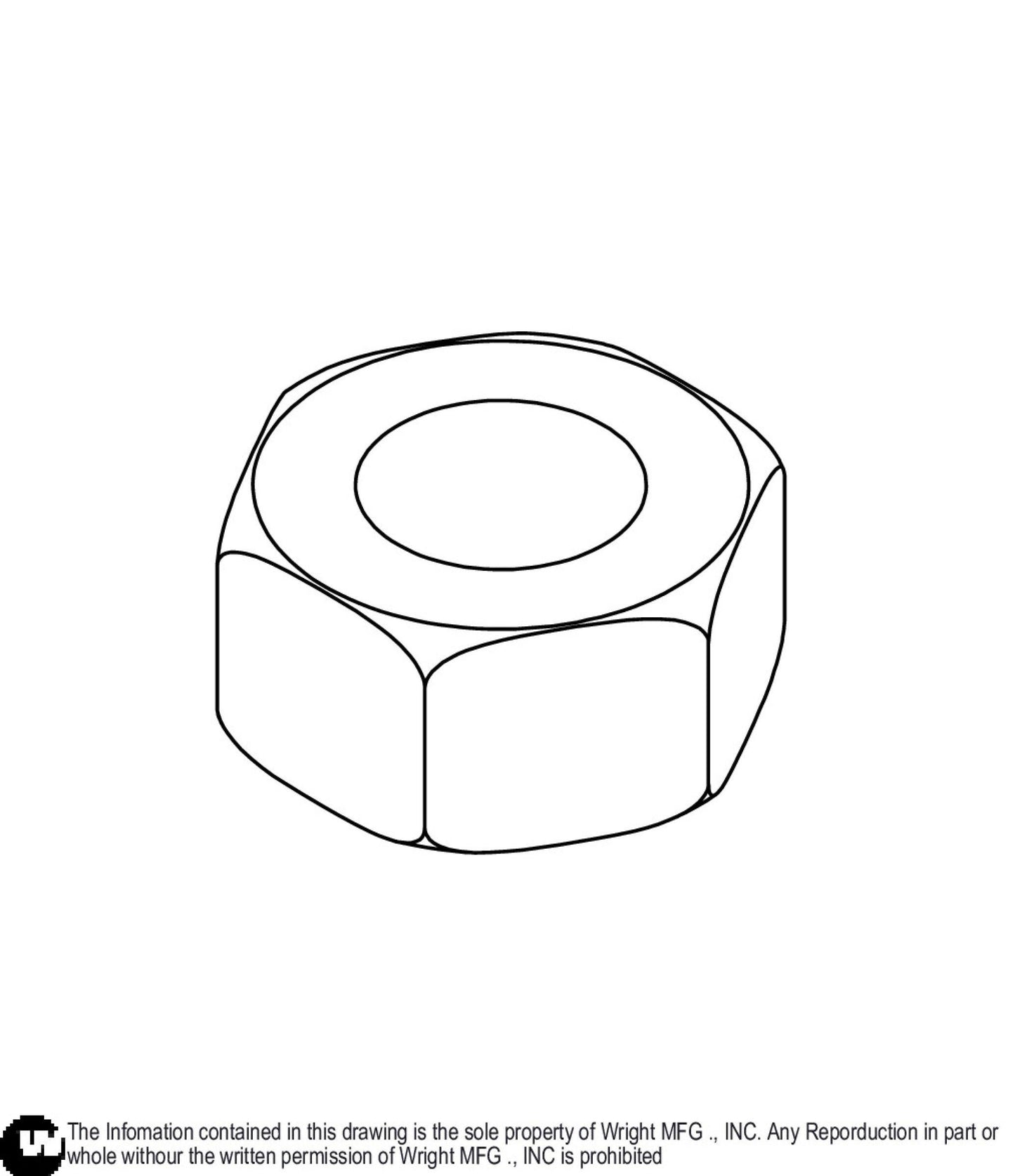 Hex Nut 1/4-20 Plain 12990001.