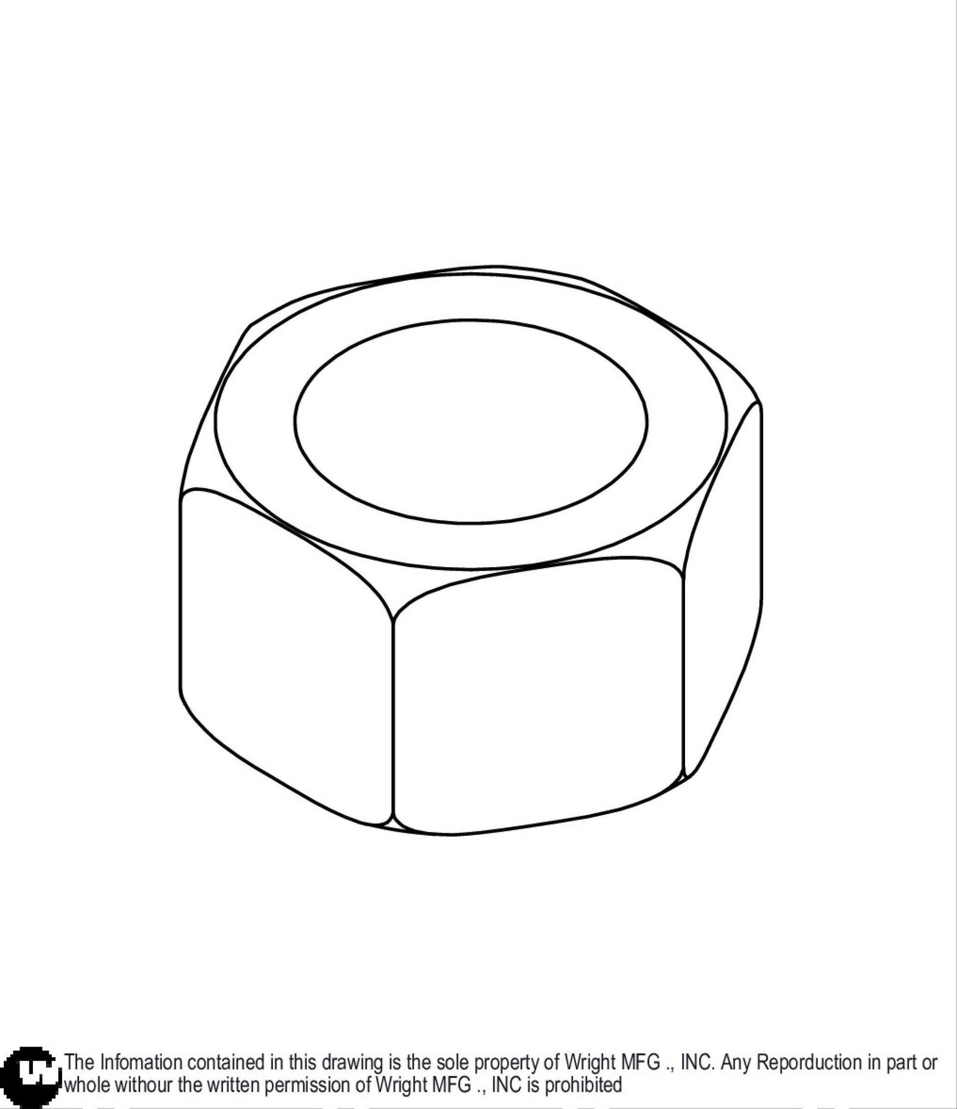 Hex Nut 5/8-11 Z For Blades 12990003.