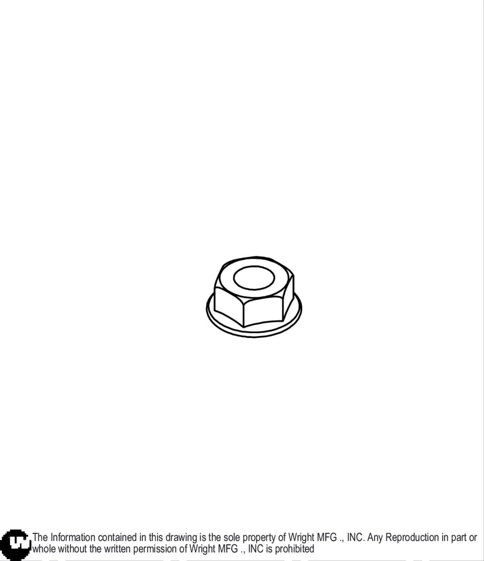 Lock Flange Nut 1/4-20 Z 12990006.