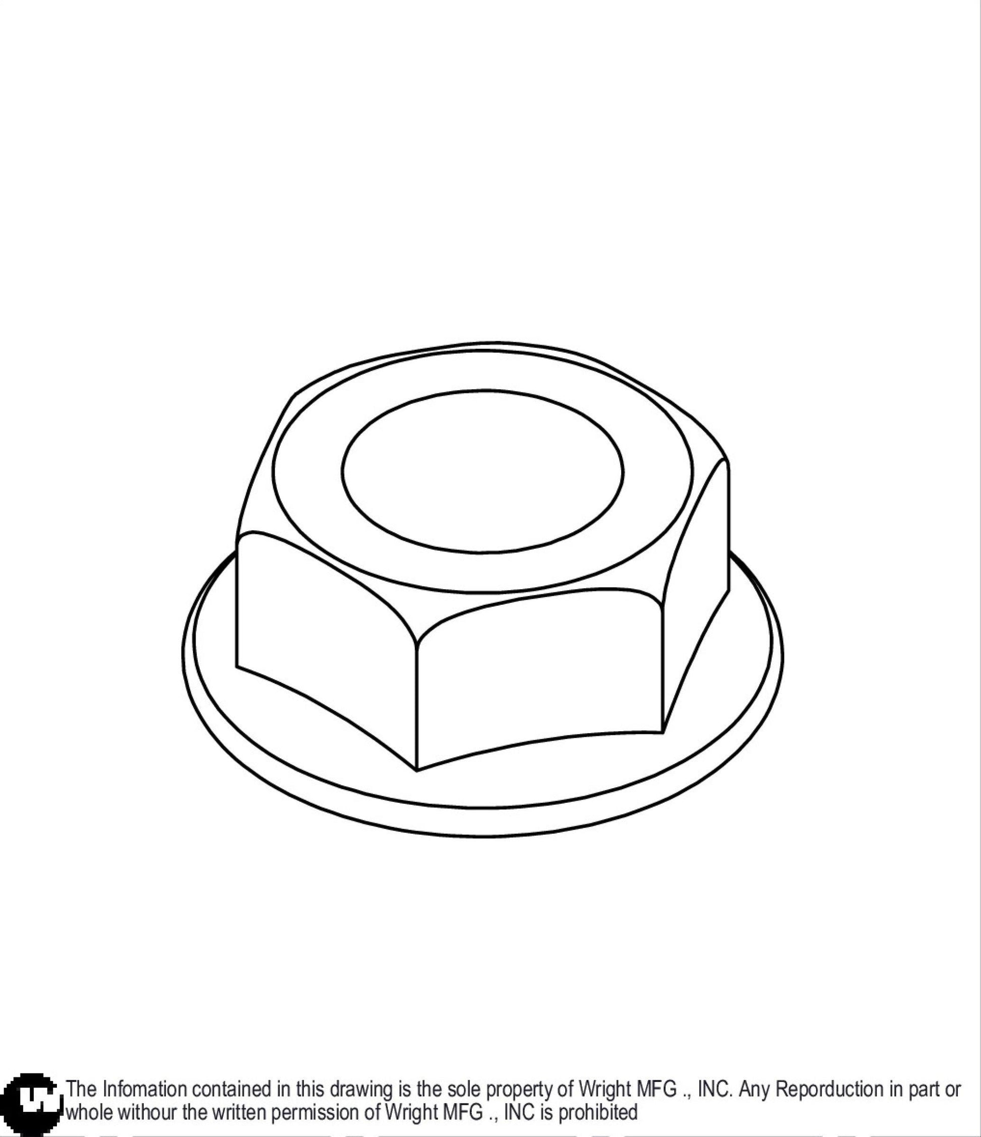 Lock Flange Nut 7/16-14 Z 12990009.