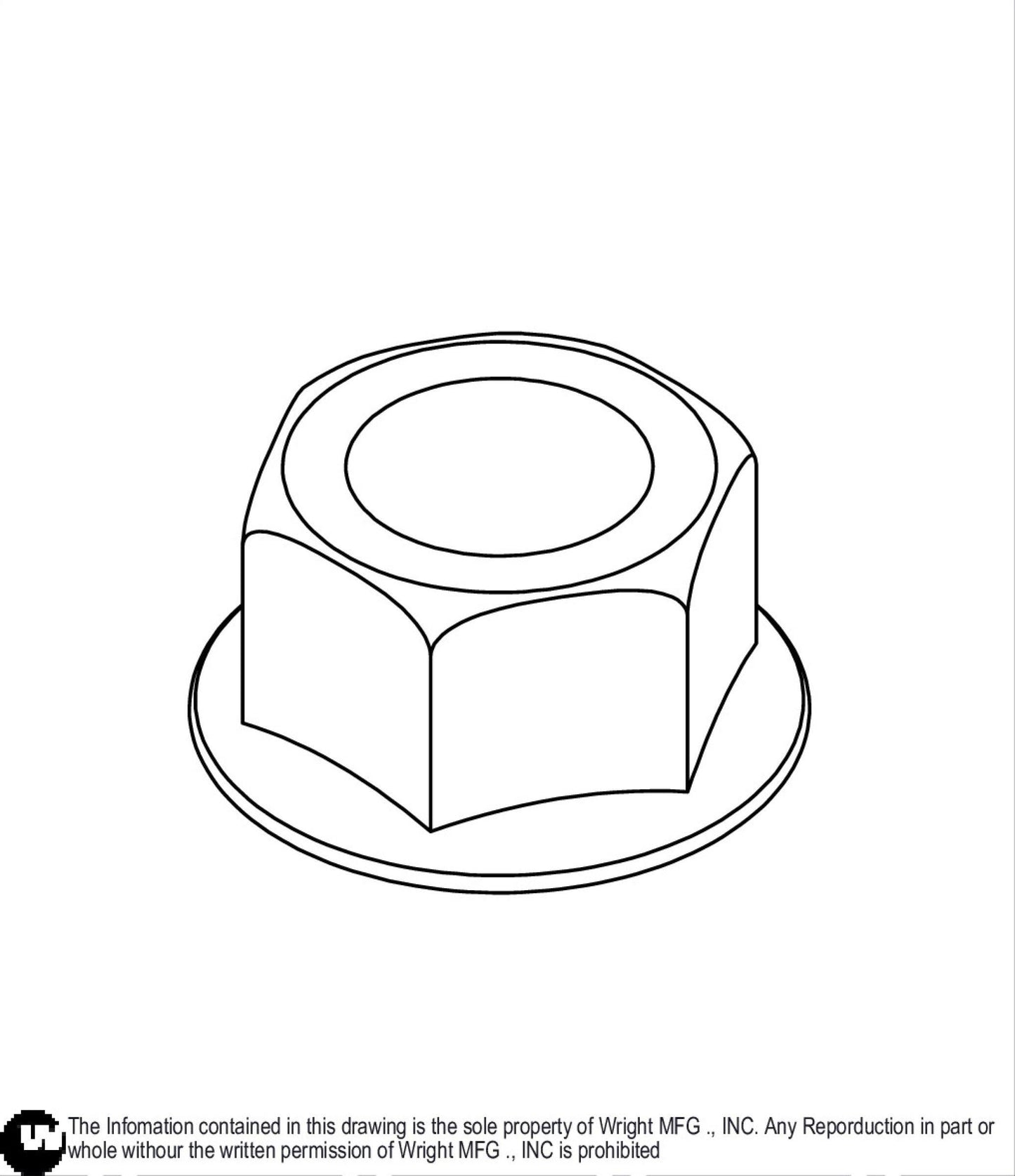 Lock Flange Nut 1/2-13 Z 12990010.