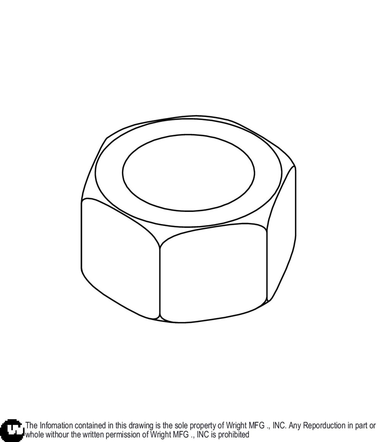 Hex Nut 3/4-16 Plain 12990040.