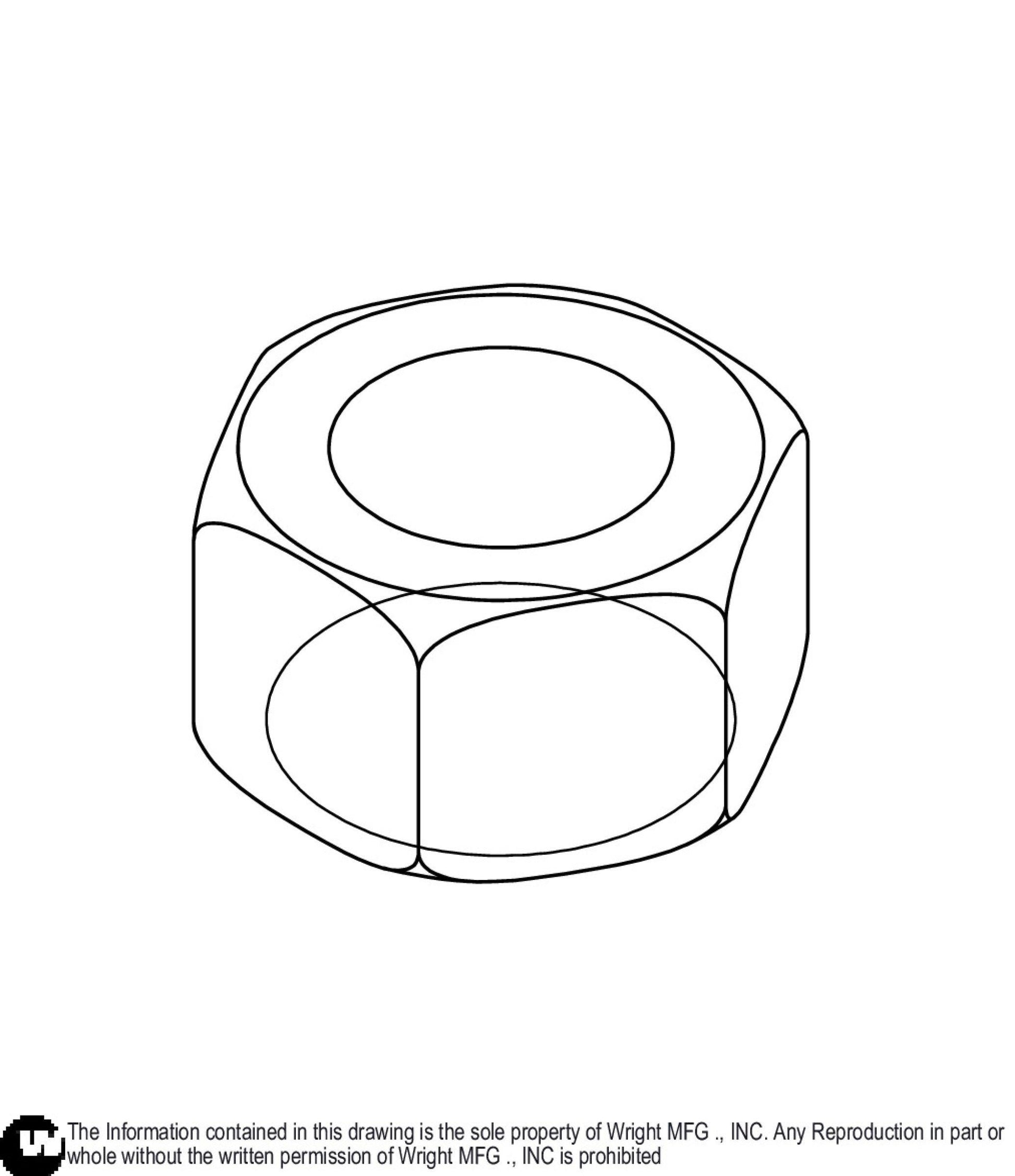Nut 5/16-18 x 1.75 Plain 12990043.