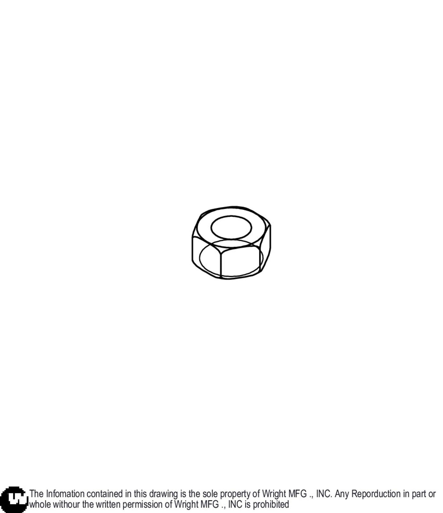 Metric Hex Nut, WSES Muff Mount 12990049.