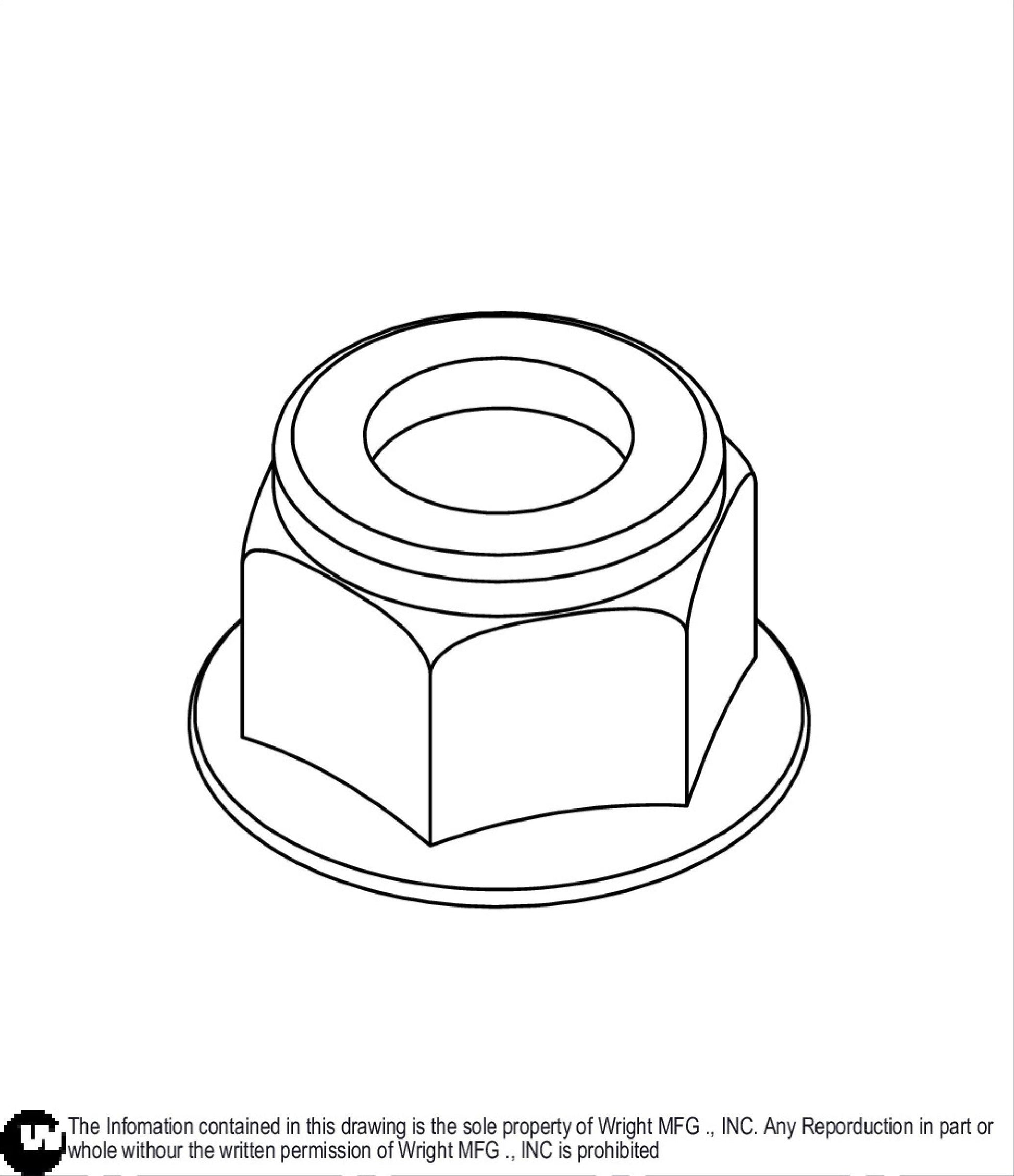 Flanged Nylock Nut 1/2-13 12990076.