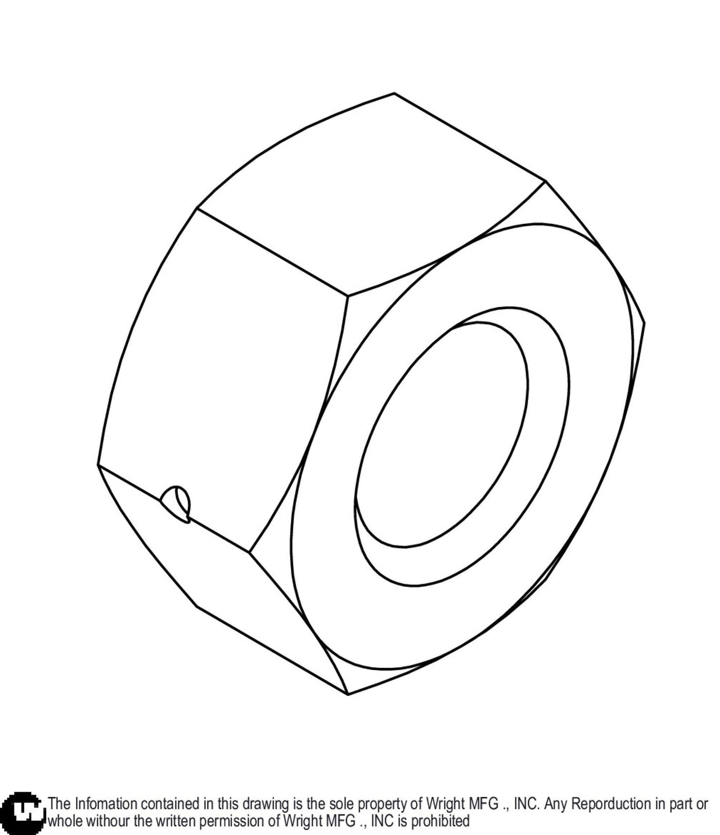 Reversible Lock Nut 5/16-18 (Rep 12990039) 12990078.