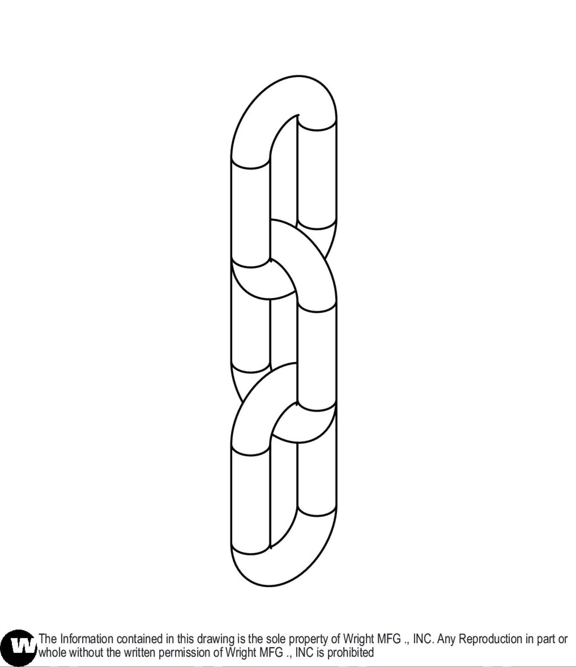 PC Chain 1/4 Zinc (3 Links) 15990019.