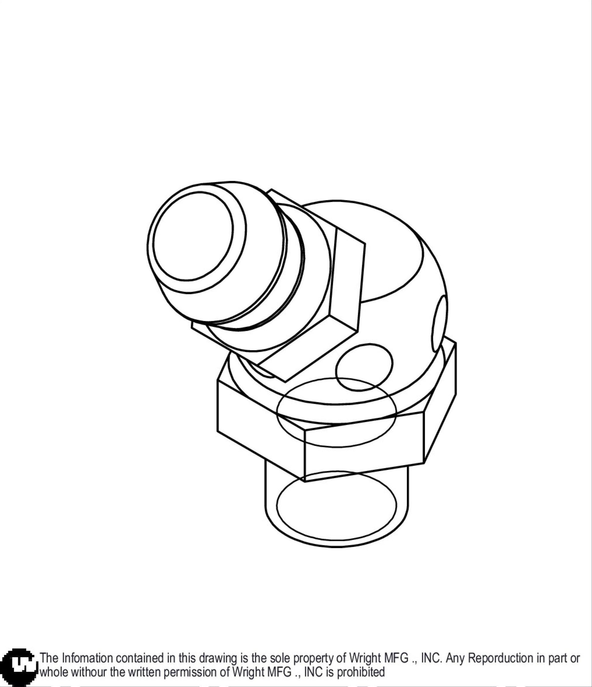 45 Degree Grease Fitting 1/4 - 28 15990066.