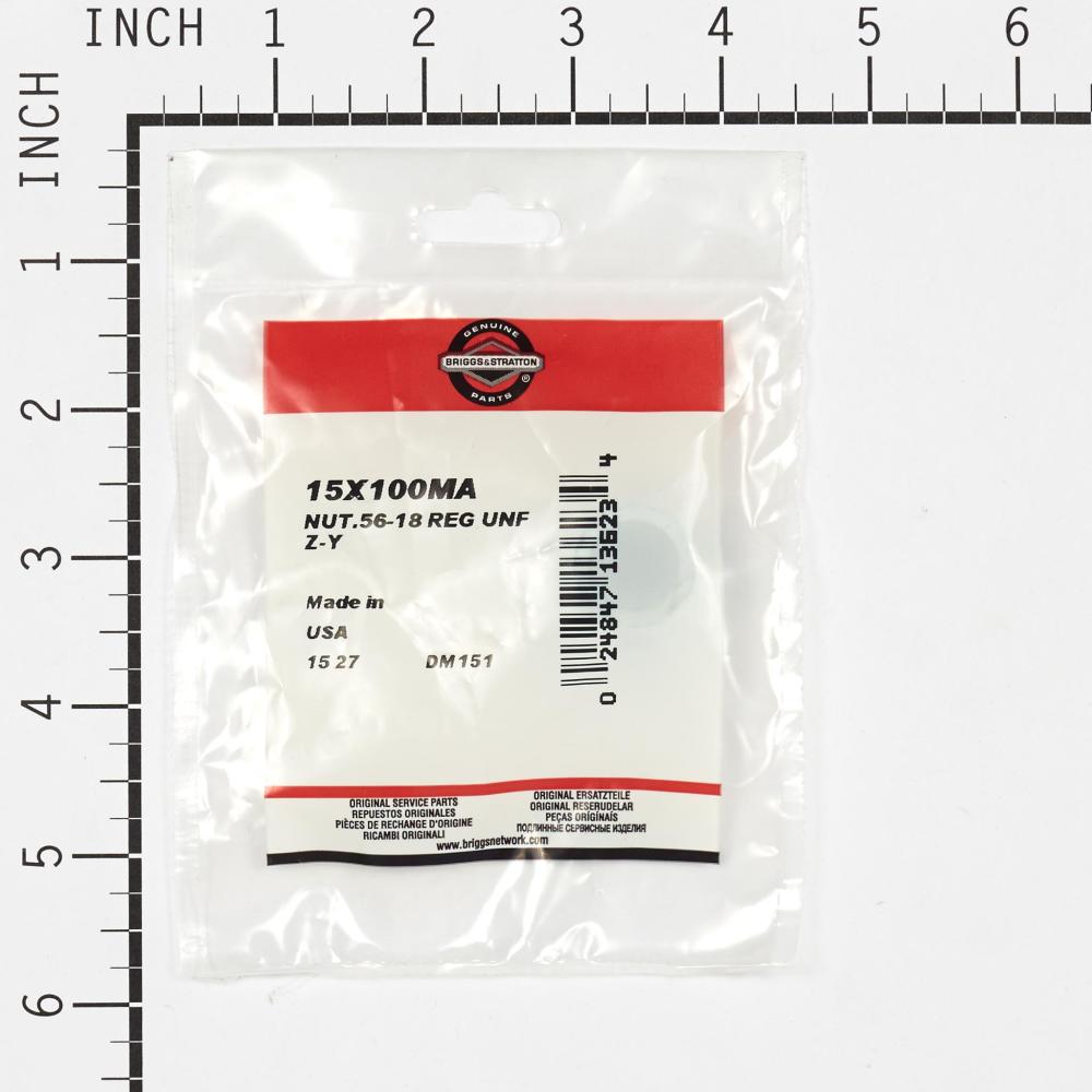 Briggs & Stratton Nut.56-18 Reg Unf Z-Y 15X100MA