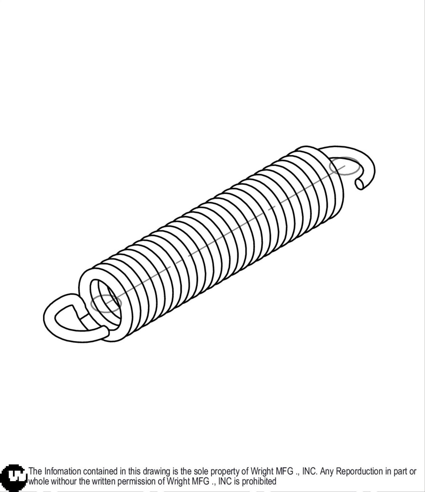 Extension Spring 0.147 X 1.0 X5.39 16410022.