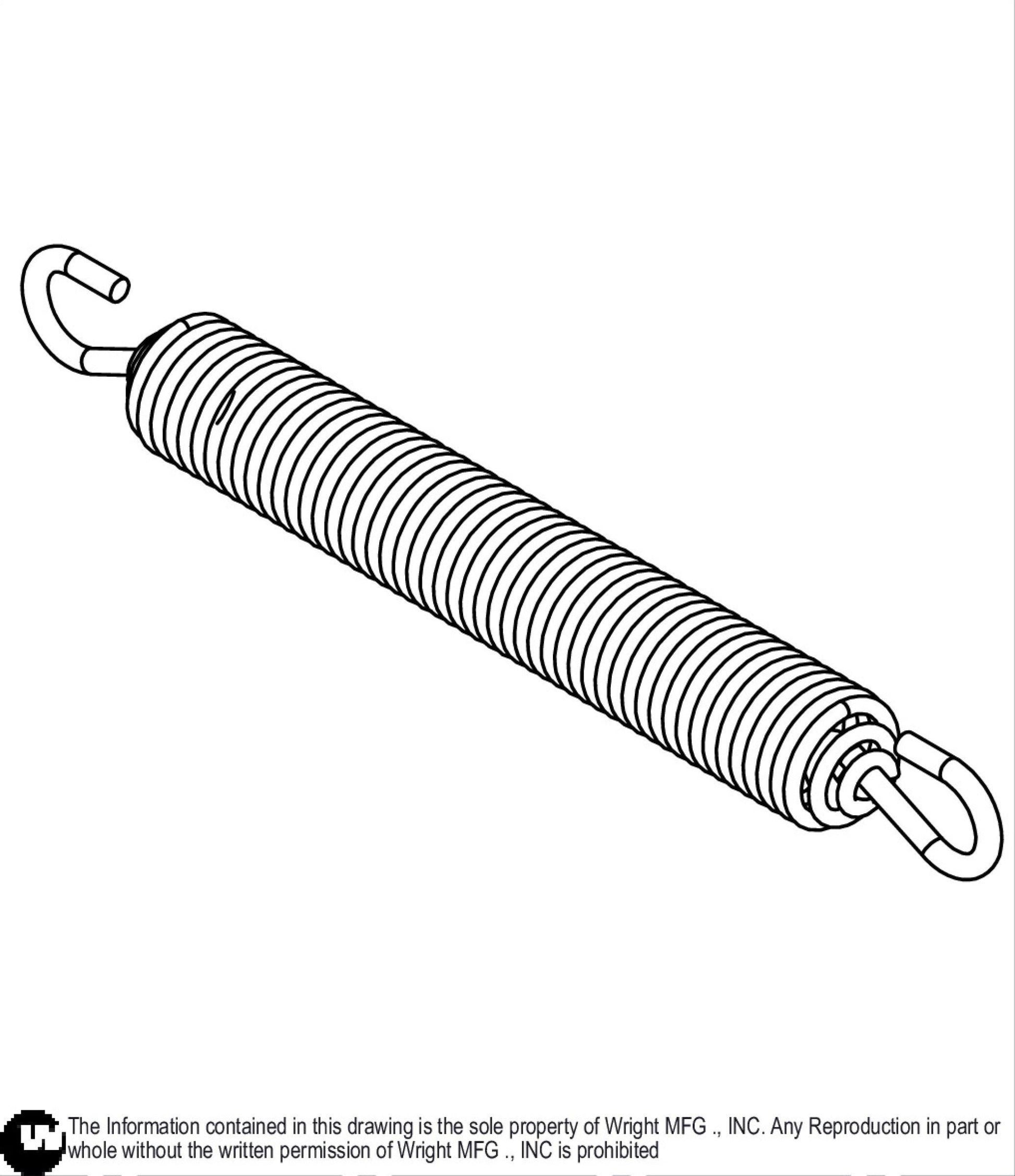 Blue Die Deck Idler Spring 2-7/16 Inches 16460006.