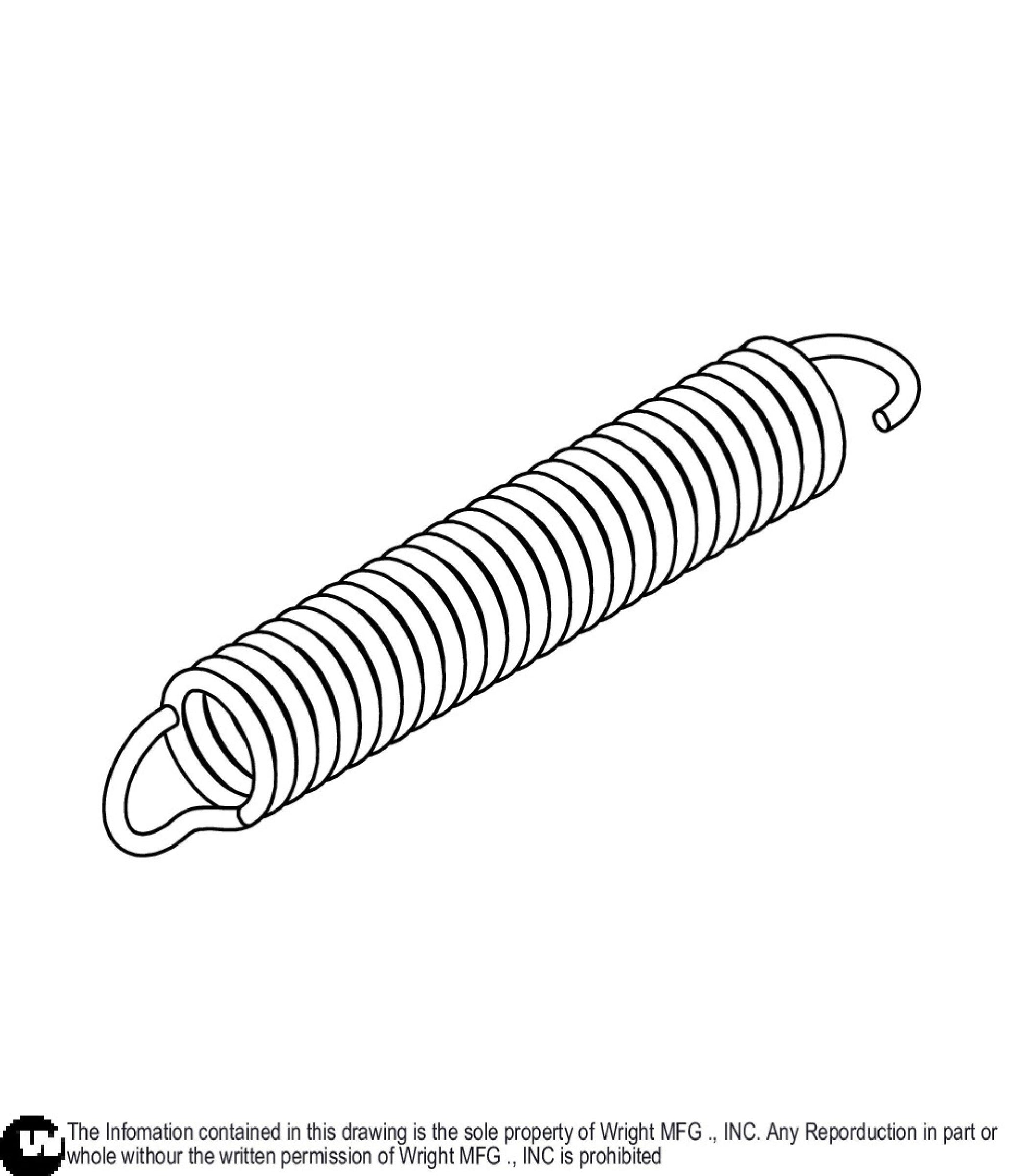 Deck Lift Spring 1.7 Dia. X 9 L 16460008.