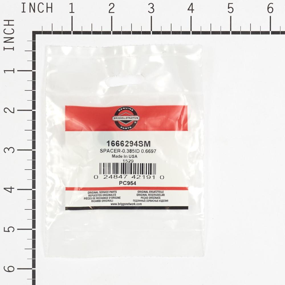 Briggs & Stratton Spacer-0.385Id 0.6697 1666294SM