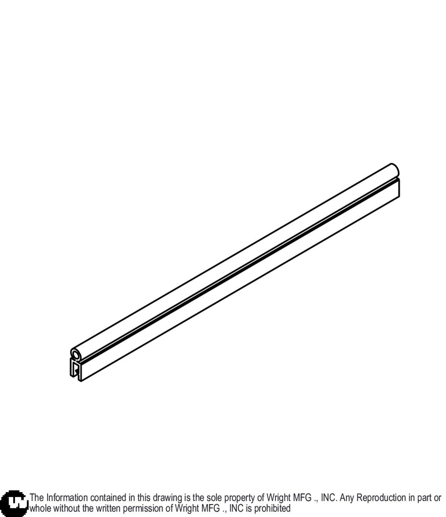 Push-On Trim Seal 3/8 Bulb 1/8 Edge 17410025.