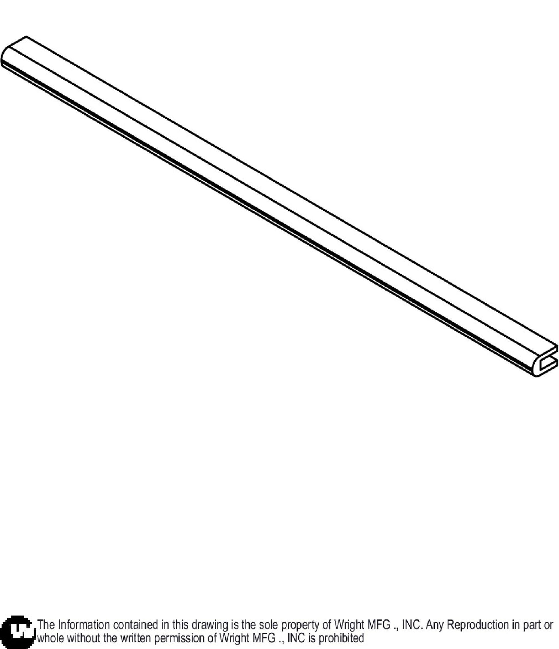 Neoprene U-Channel 3/16x9/16 Leg W/Adhesive 18410023.
