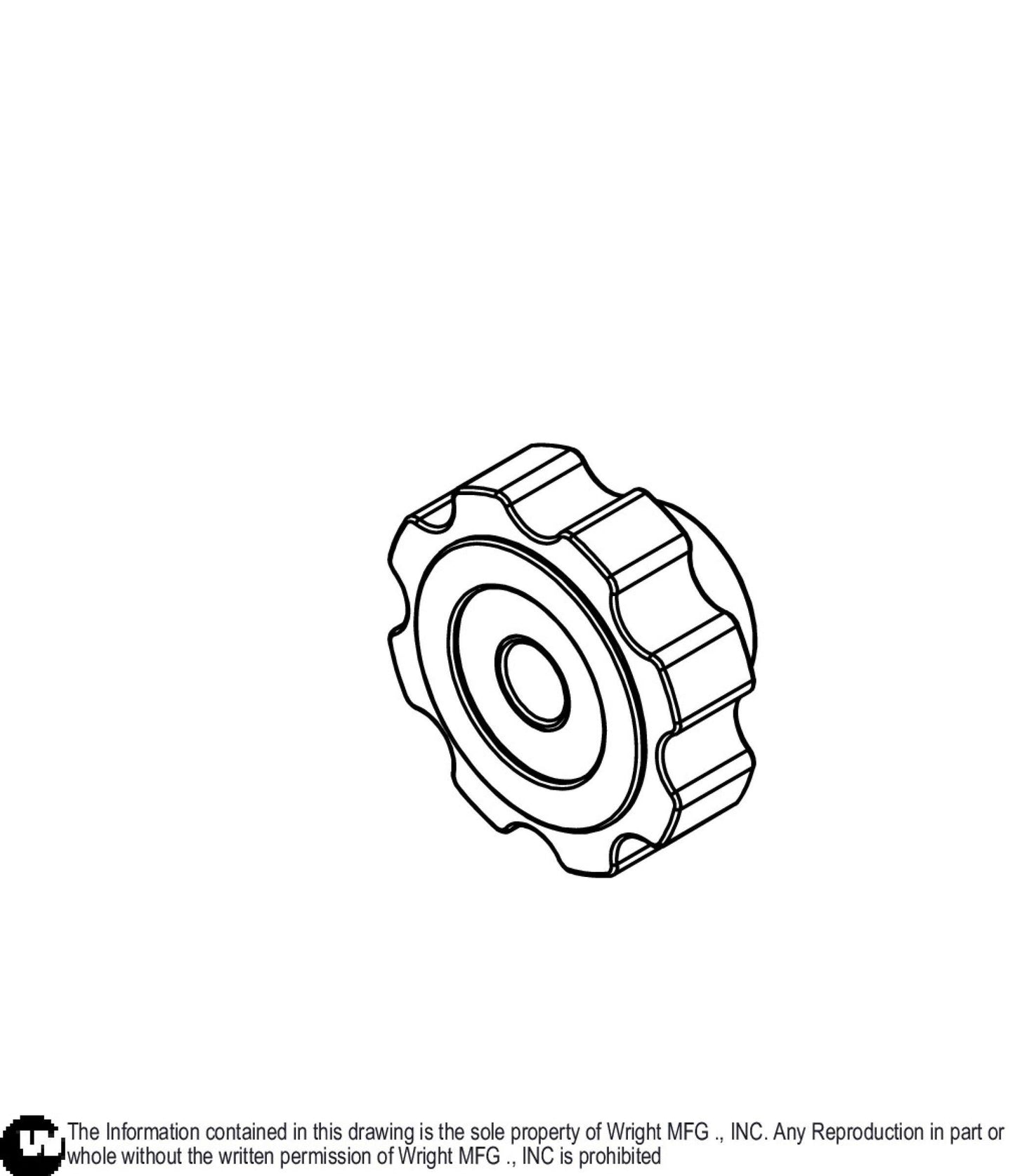 Fluted Soft Touch Knob 1/2-13 18410026.