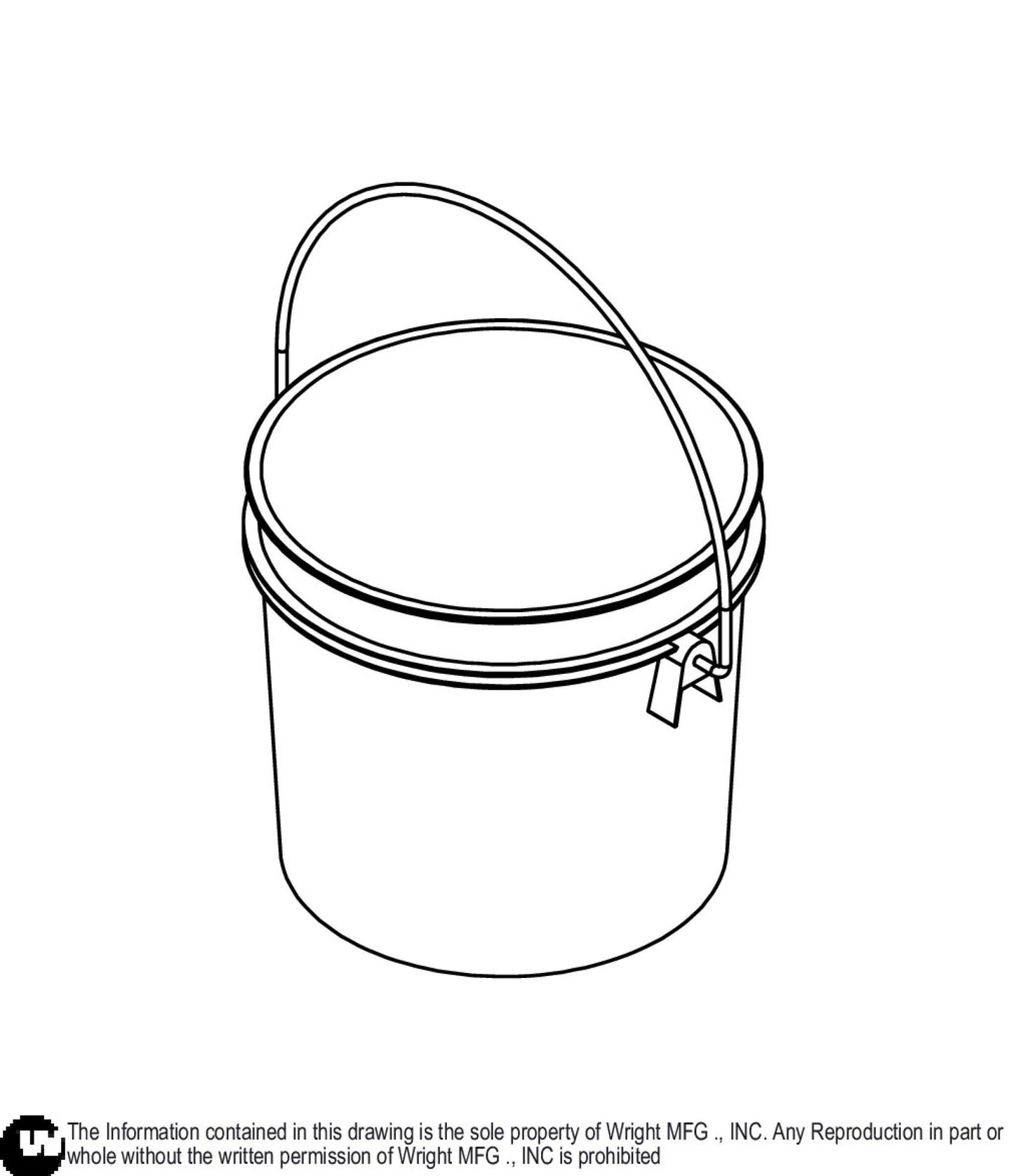 Black 3.5 Gal Bucket 18410029.