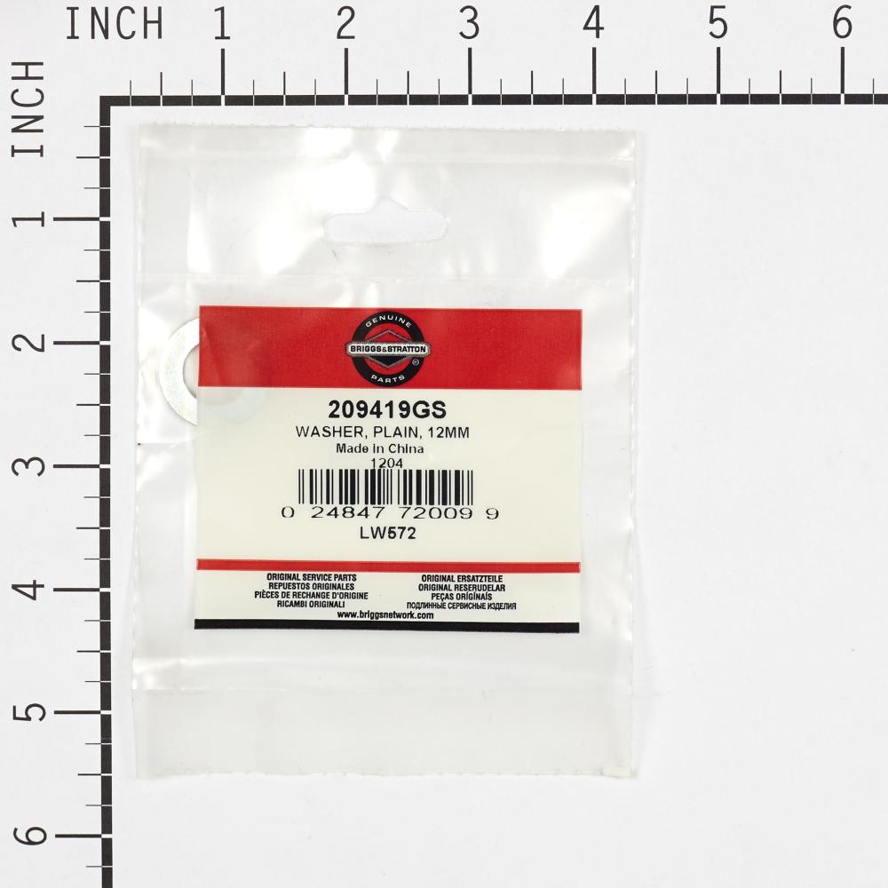 Briggs & Stratton Washer, Plain, 12Mm 209419GS