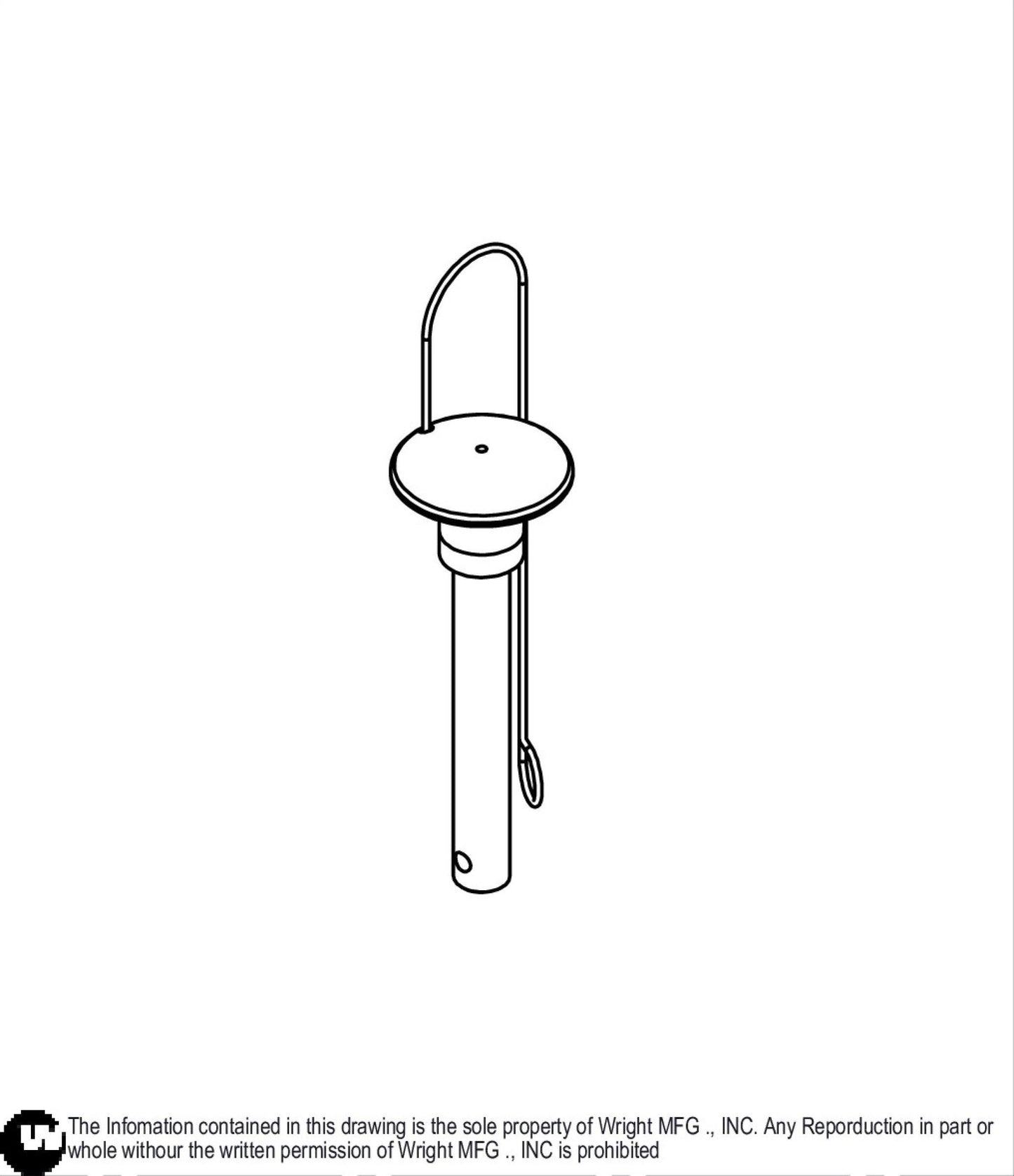.50 X 3.5 Socket ROPS Detent Pin 21420005.