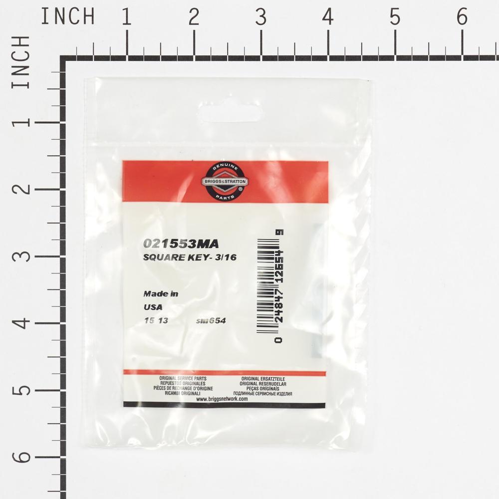 Briggs & Stratton Square Key- 3/16 21553MA