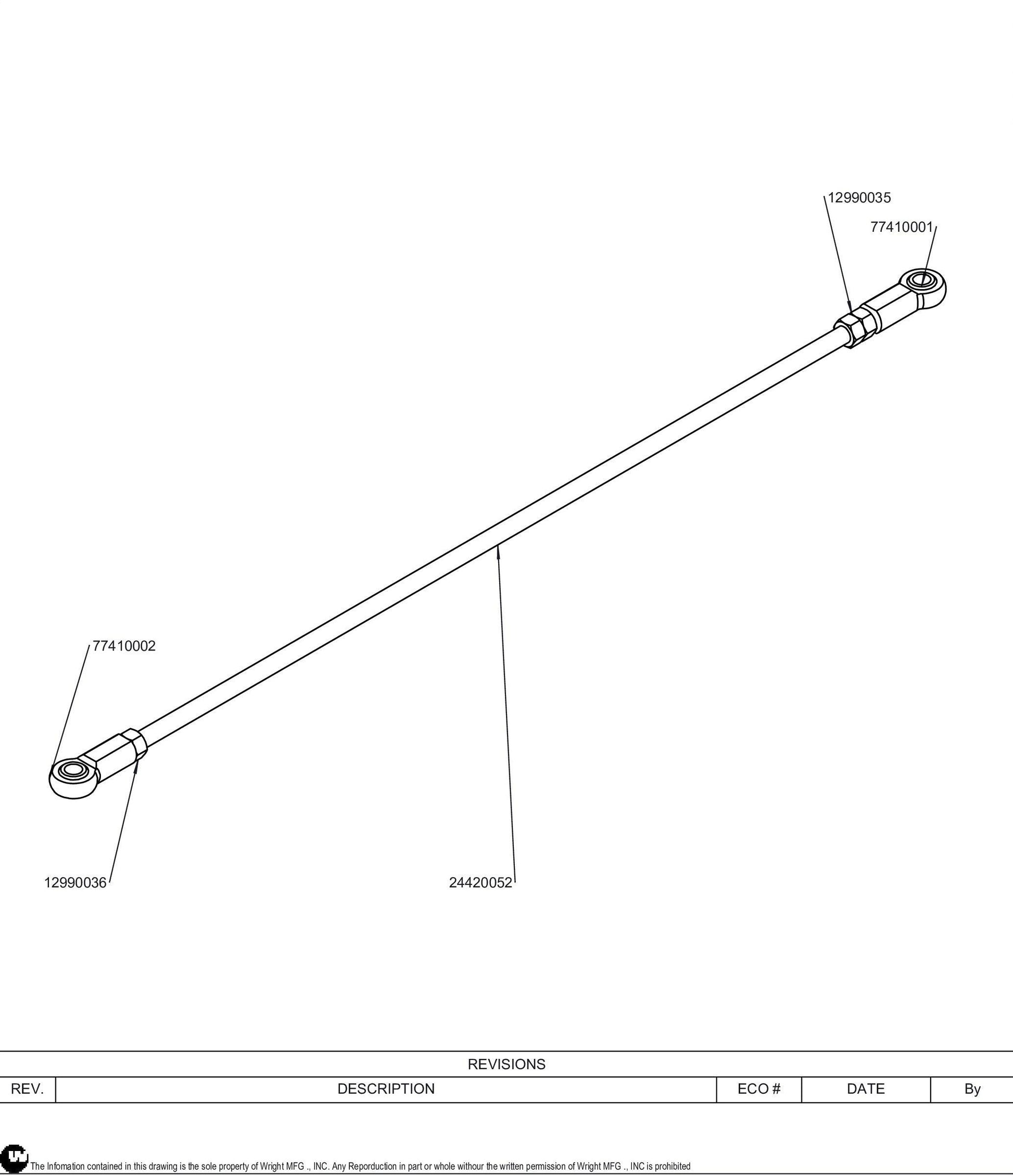 Rod Assembly 1/2-20 X 32.656 W/Ends 24420053.