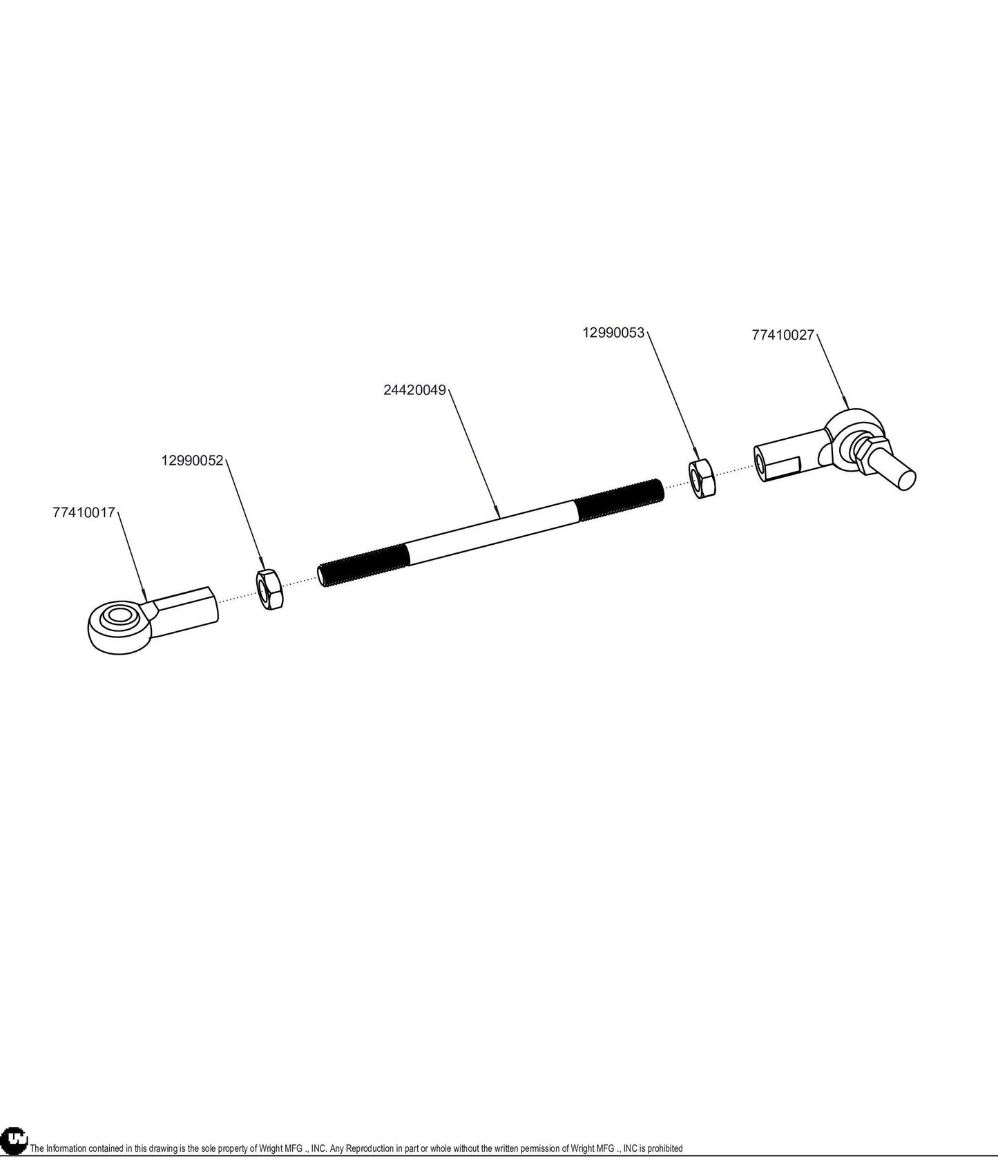 WSZK Clutch Stop Control Rod Assembly 24420074.