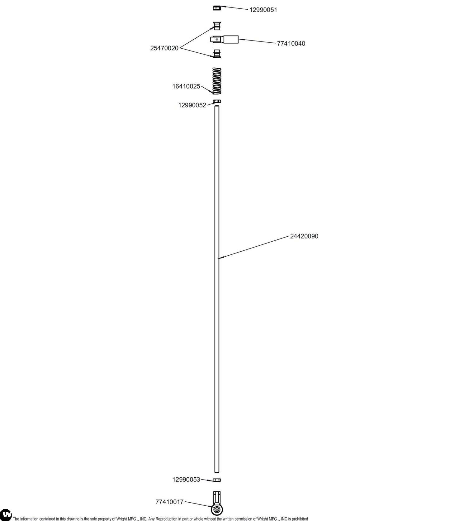 Fast Adjust Control Rod Assembly 27.8" 24420092.