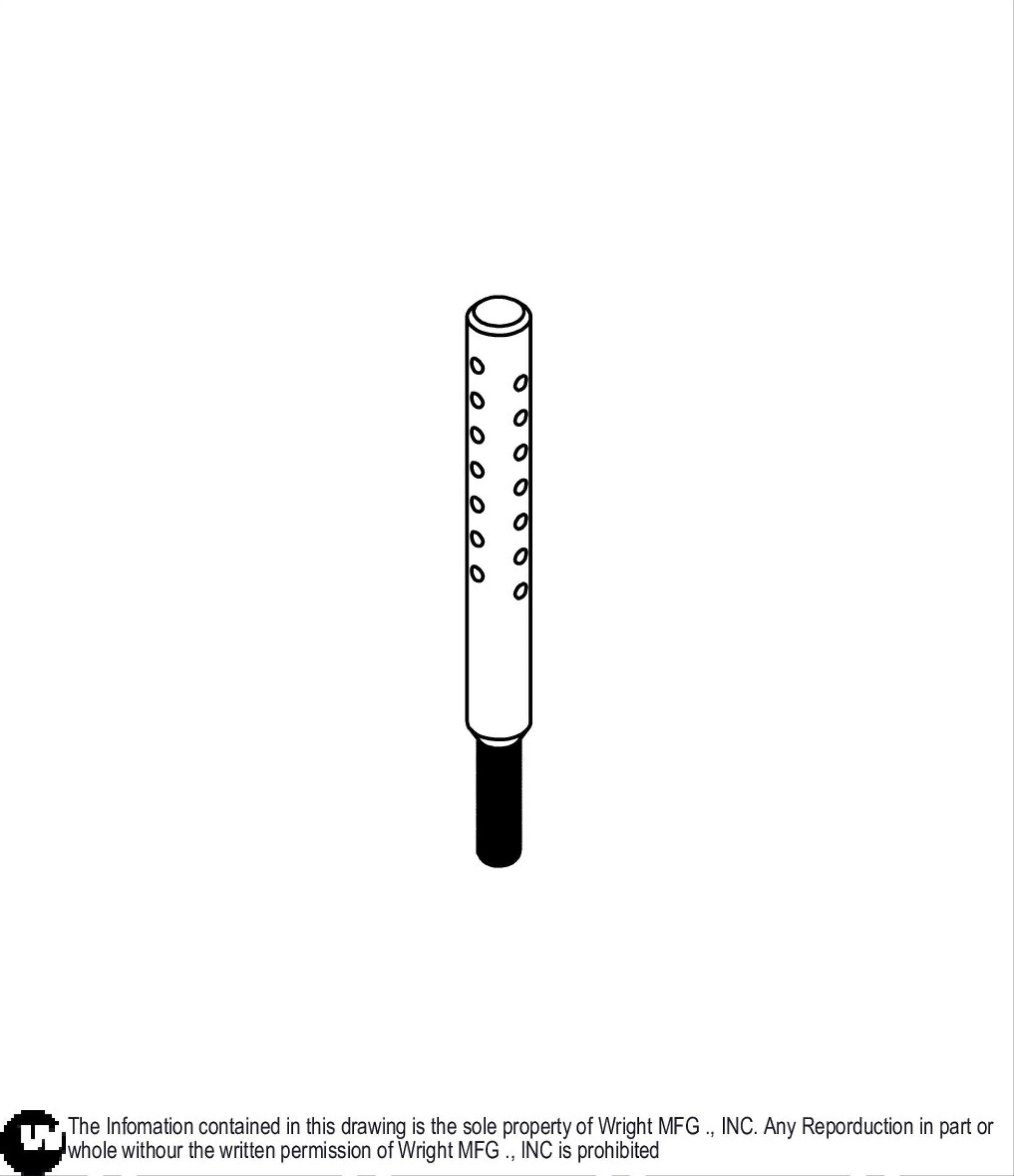 Threaded Shaft 3/4, HOC, 1/2-20, WV2 25410026.