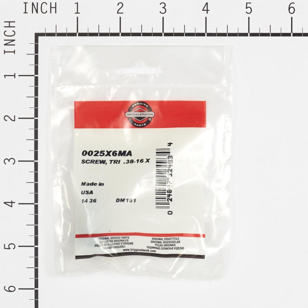 Briggs & Stratton Screw, Tri .38-16 X 25X6MA