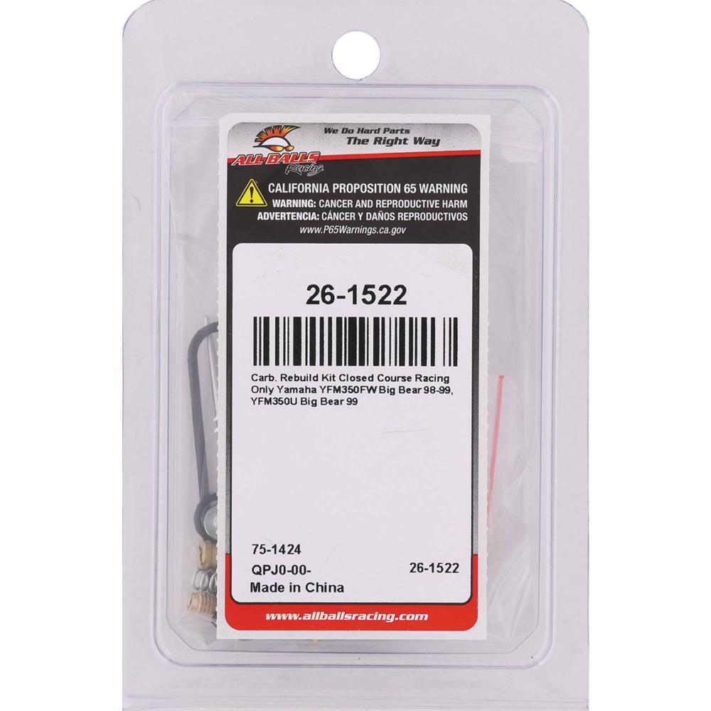 All Balls Racing Carburetor Rebuild Kit 26-1522