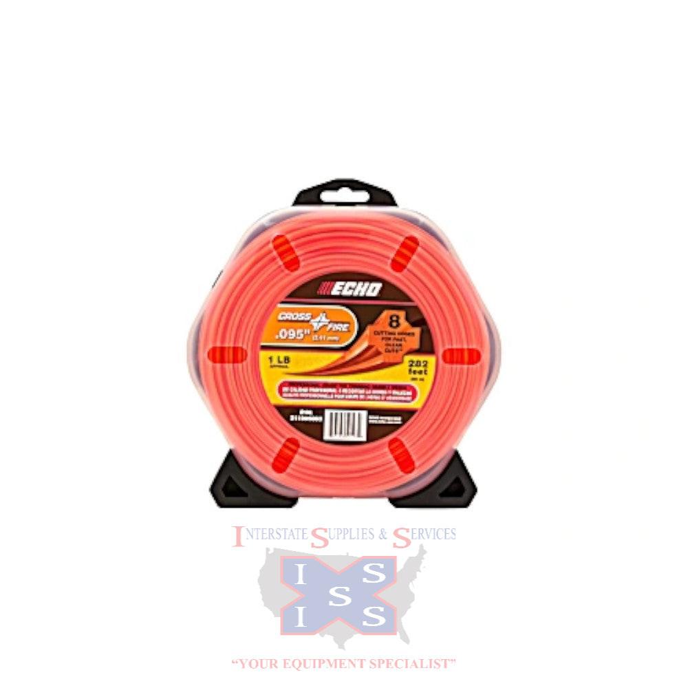 Echo .095 Cross-Fire multi-sided trimmer line - 1 pound donut.