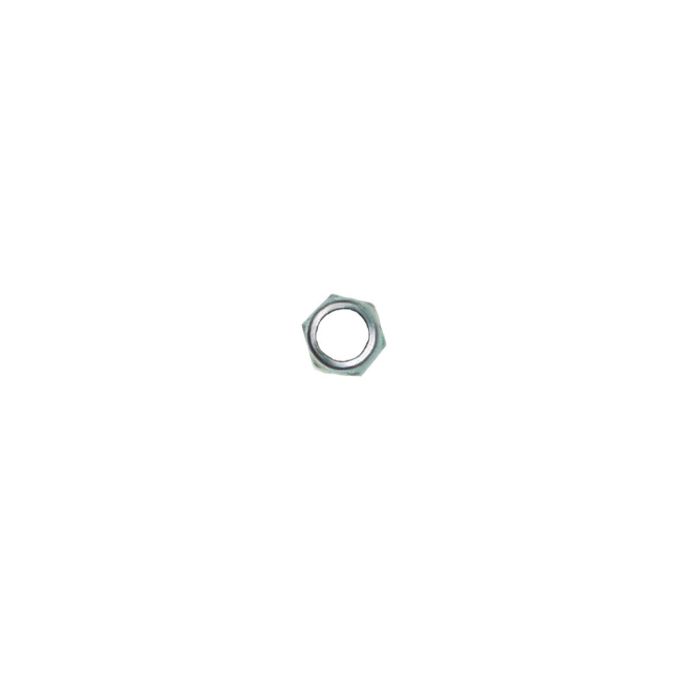 M6 steel locknut with hex shape and threaded center hole