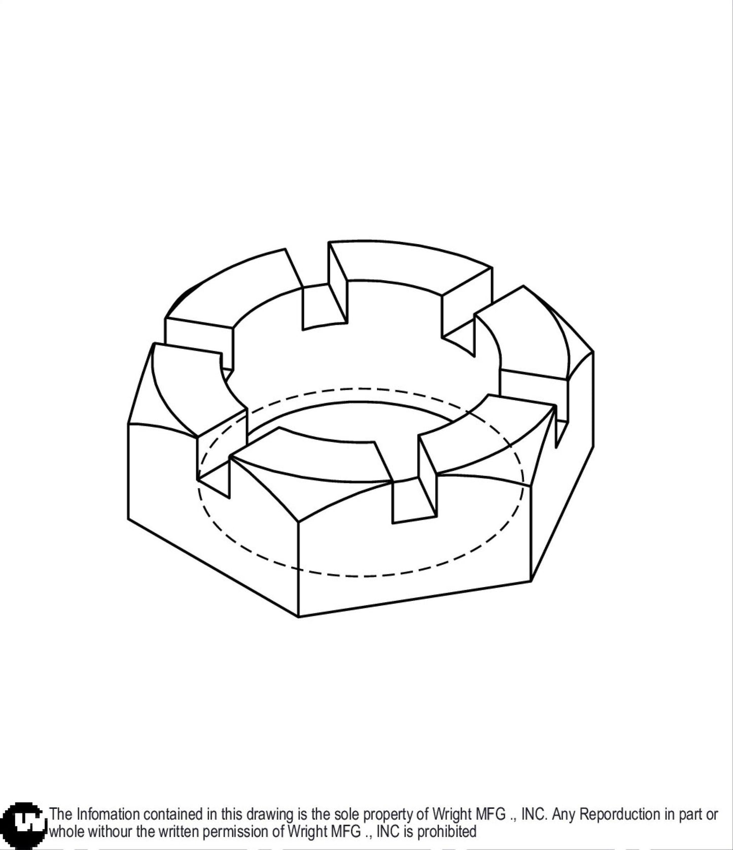 Castle Nut 1-20 UNEF 31490008.