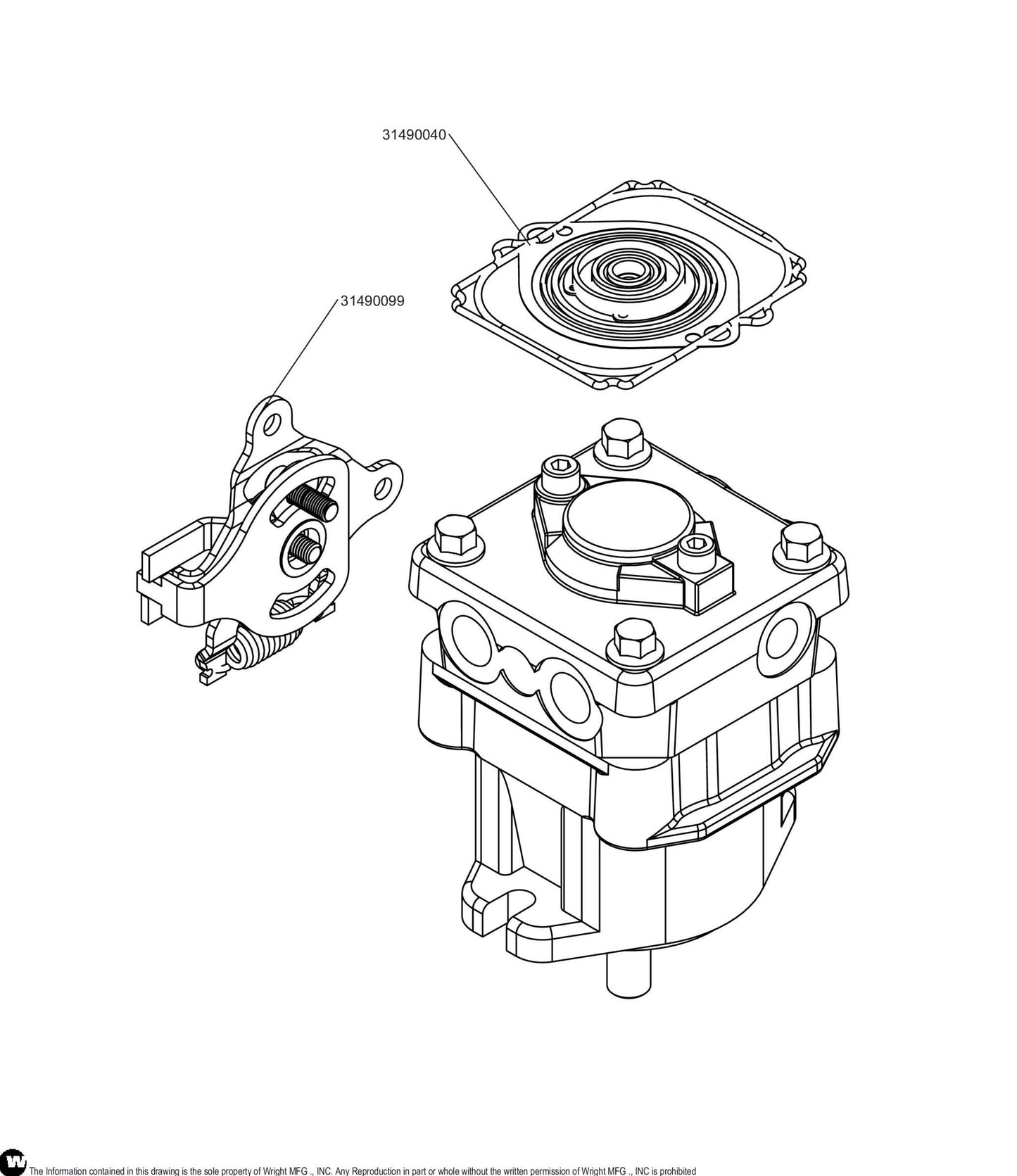 Right 10CC Hydro Pump (Rep 31490004) 31490026.